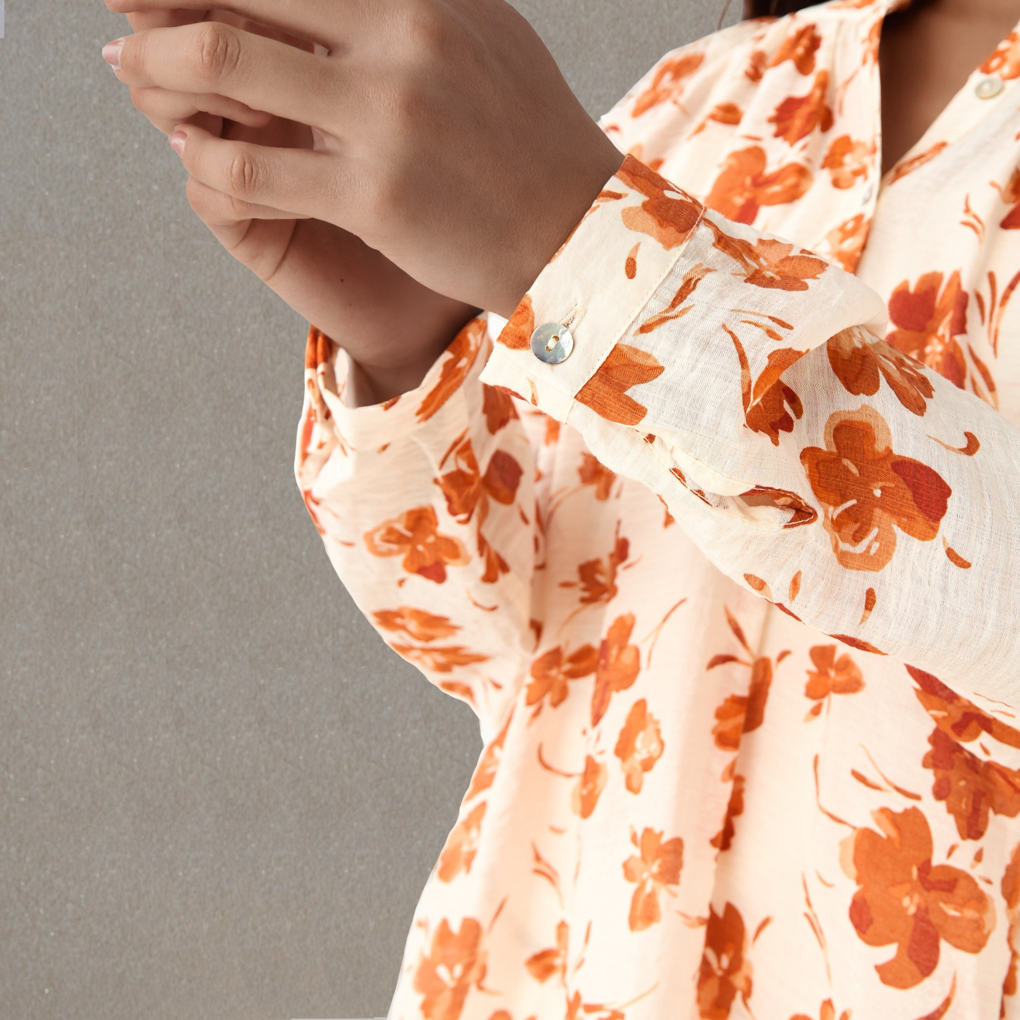 Mandarin Collar Top with Floral Print-women-clothing-shirtsandblouses-blouses-image-5