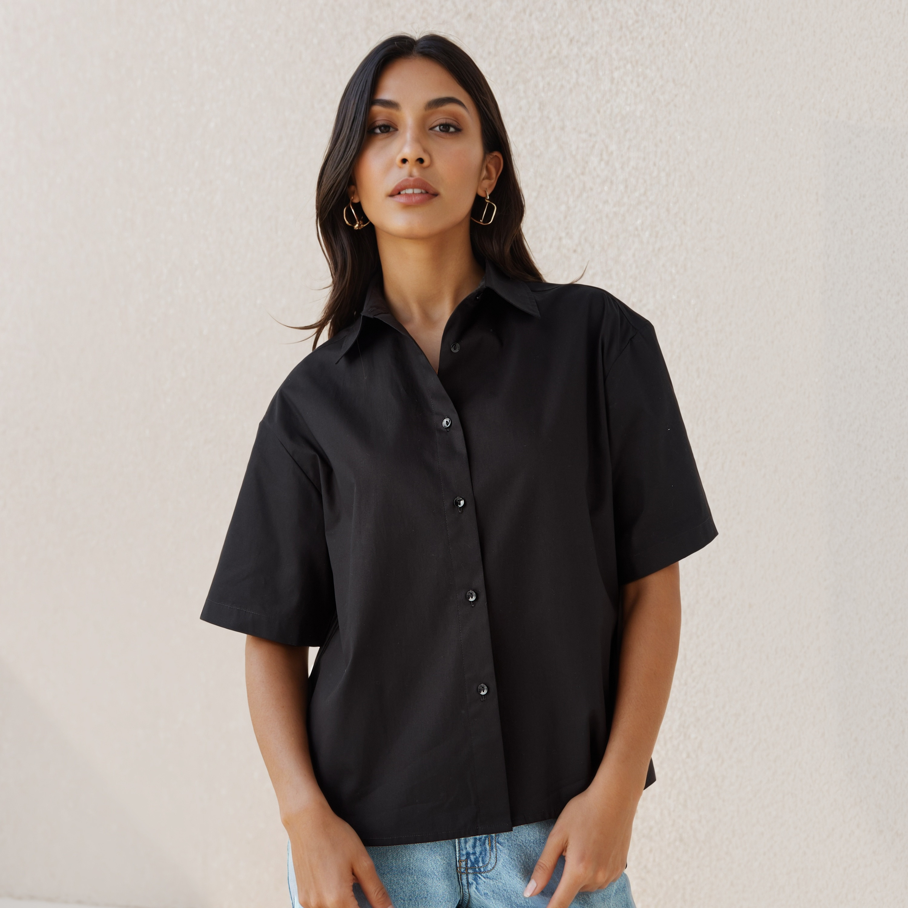 Cotton Shirt with Collar-women-clothing-shirtsandblouses-shirts-image-1