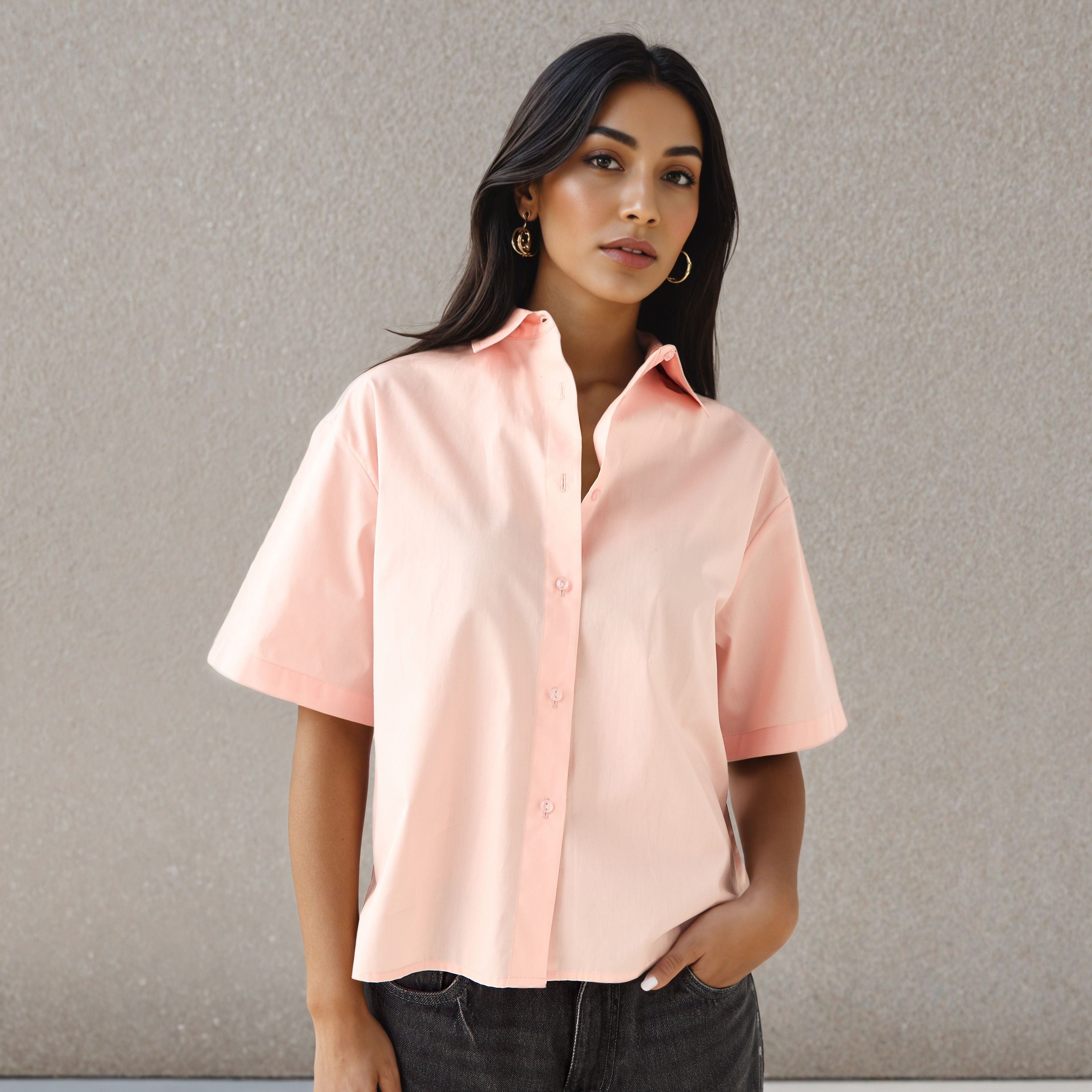 Cotton Shirt with Collar-women-clothing-shirtsandblouses-shirts-image-1