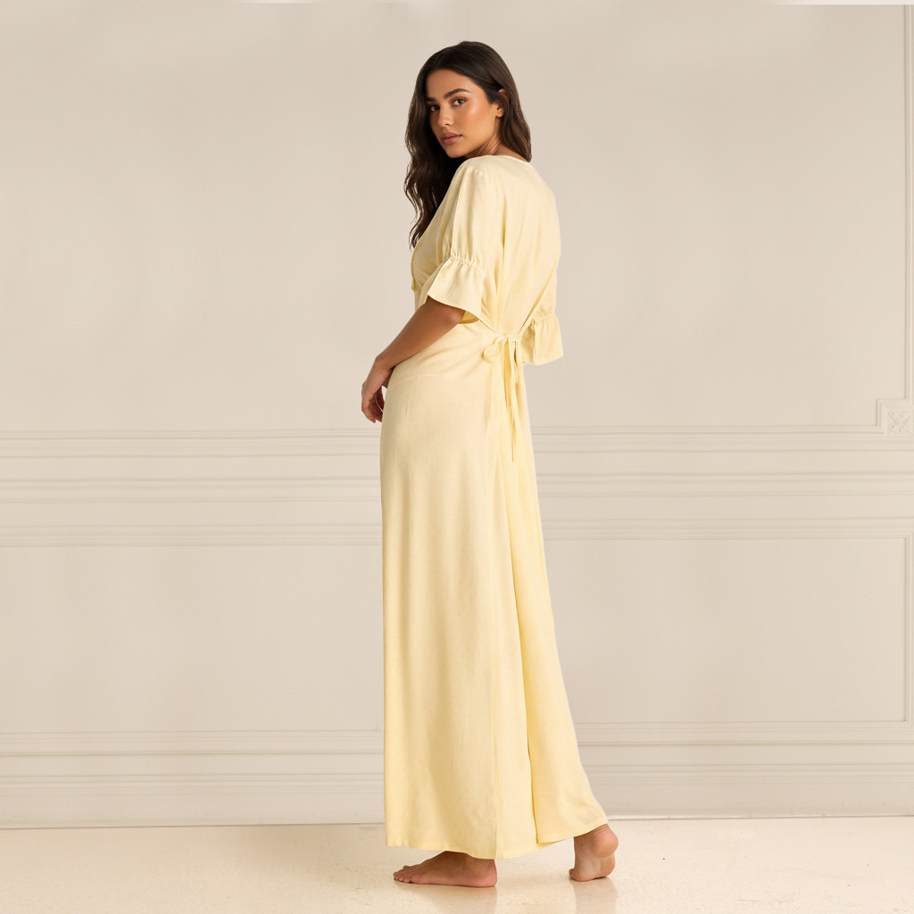Nighty Maxi Length Viscose with Embroidery-women-clothing-nightwear-nighties-image-2