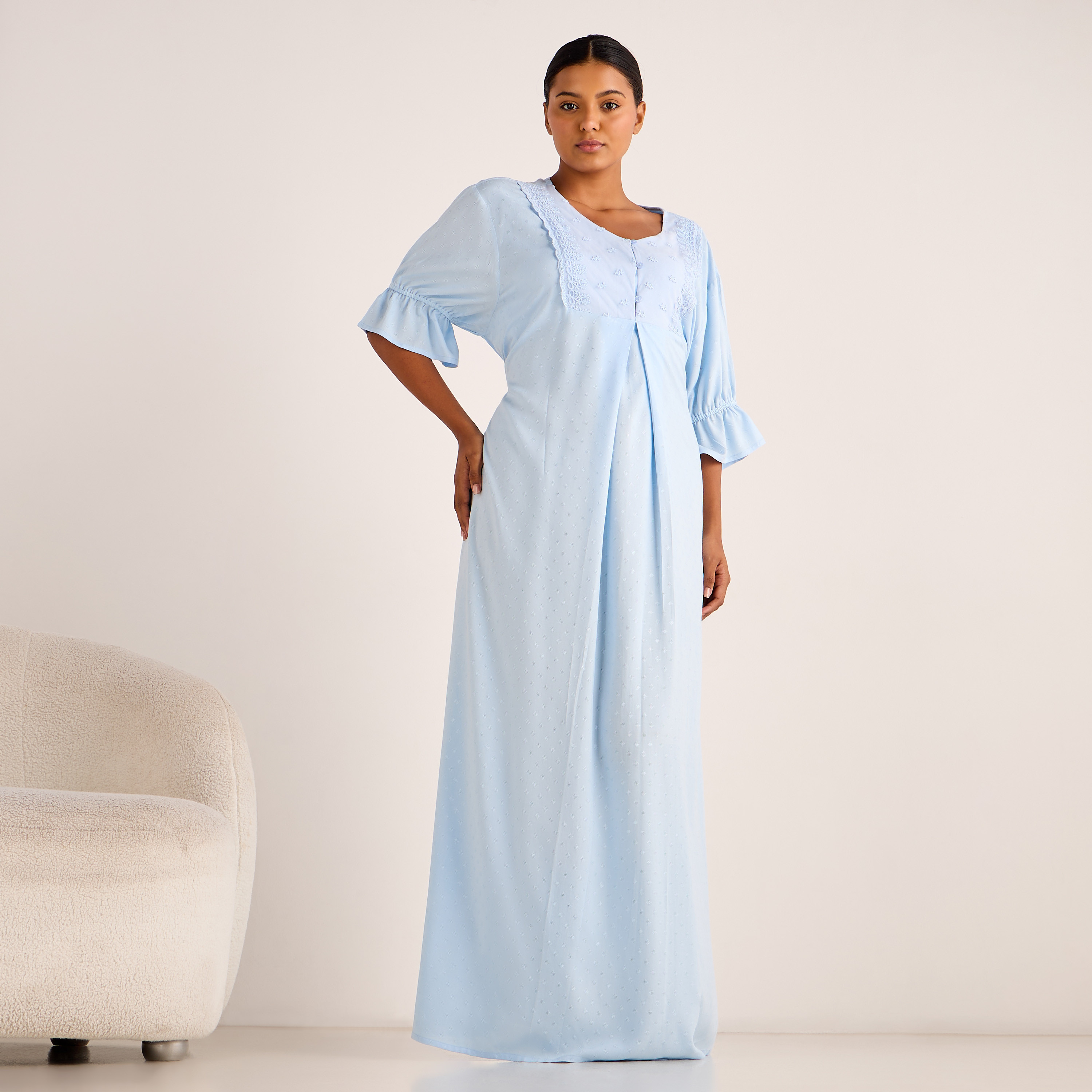 Nighty Maxi Length Viscose with Embroidery-PROMO_SP_AE_2FOR149_110625-image-1