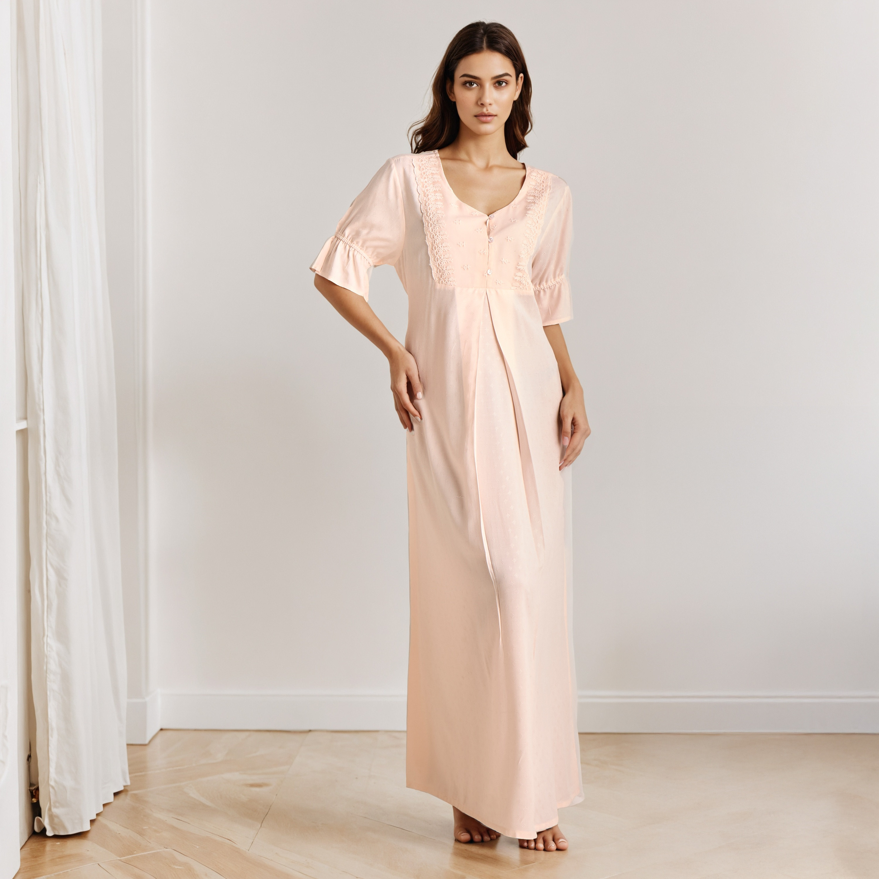 Nighty Maxi Length Viscose with Embroidery-PROMO_SP_AE_2FOR149_110625-image-1