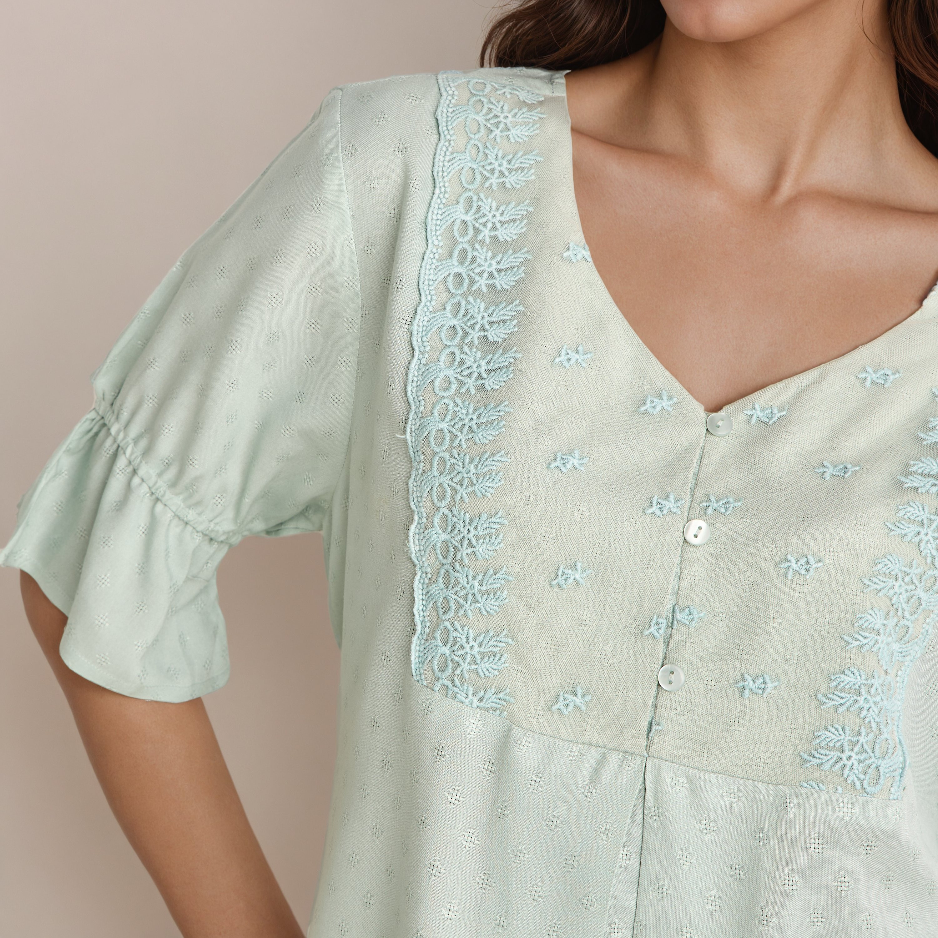 Pyjama Set Button Down Shirt & Trousers Viscose-women-clothing-nightwear-pyjamas-longsets-image-6