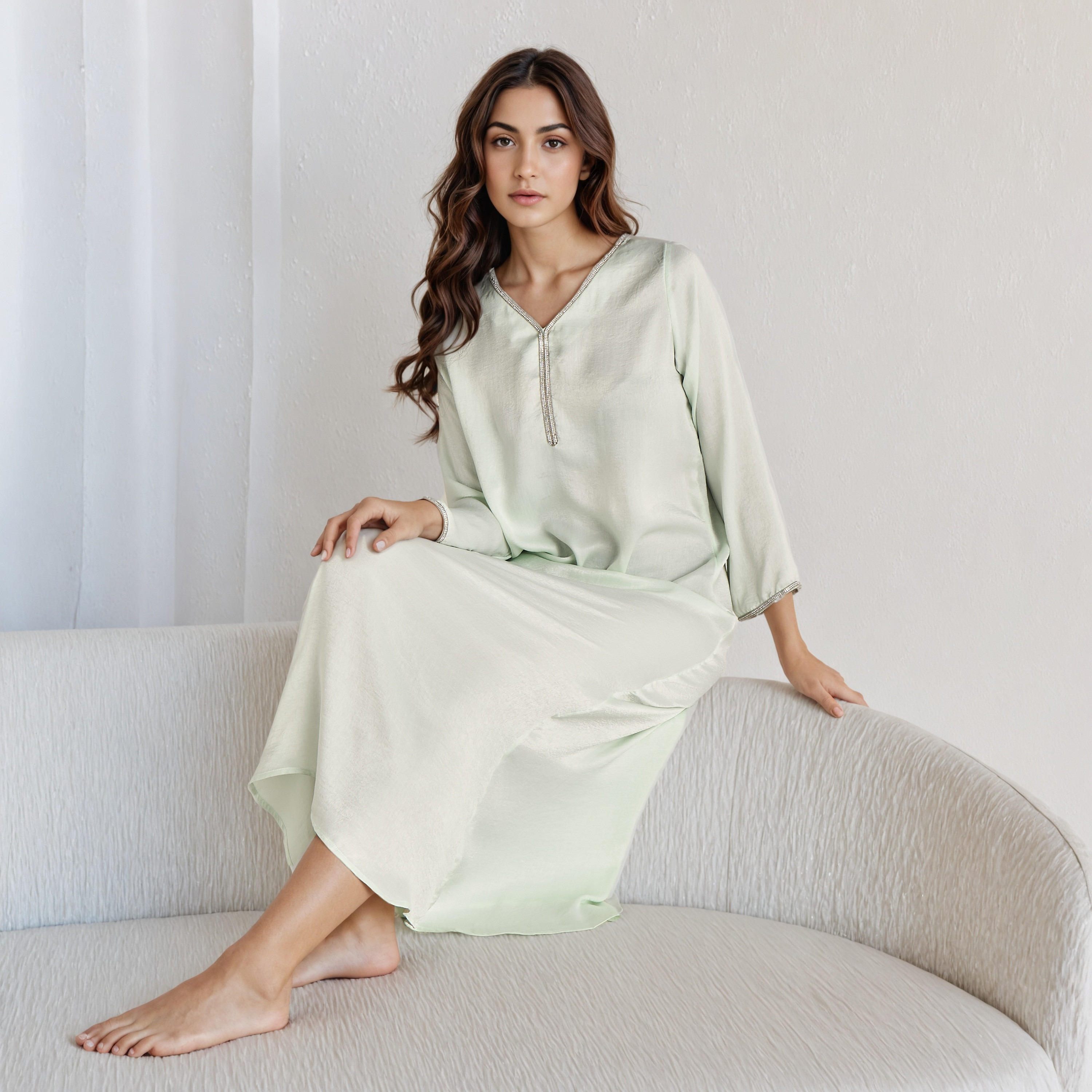 قميص نوم طويل برقبة V-women-clothing-nightwear-nighties-image-5
