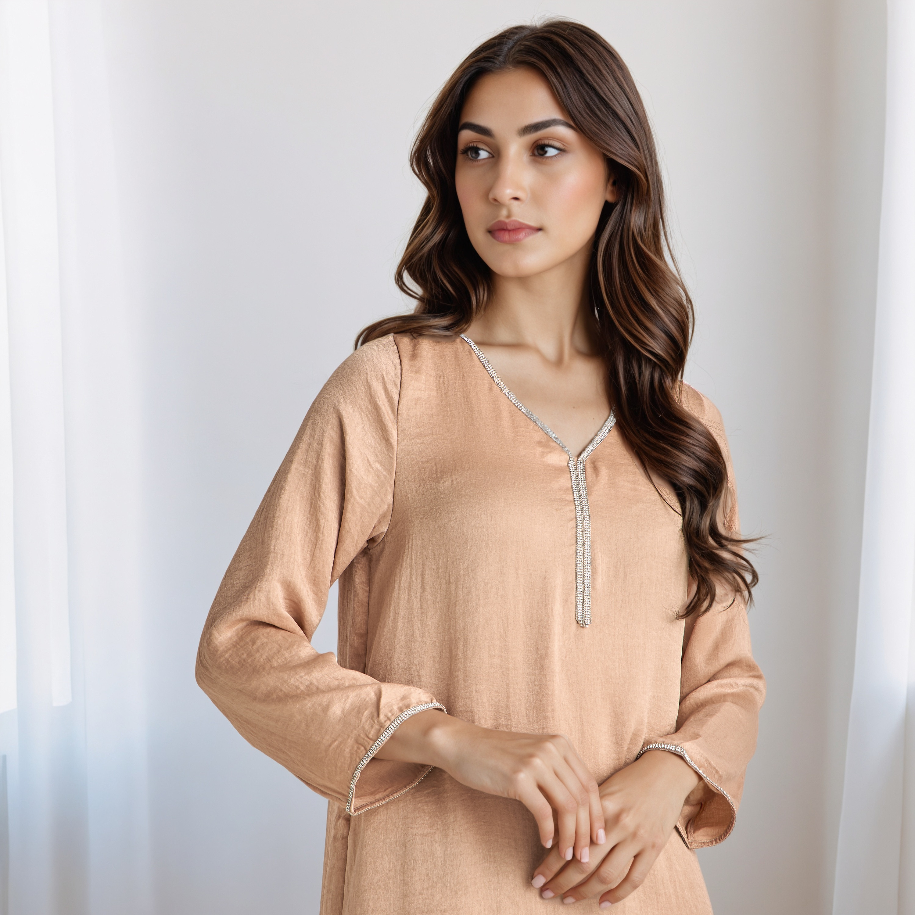 قميص نوم طويل برقبة V-women-clothing-nightwear-nighties-image-4