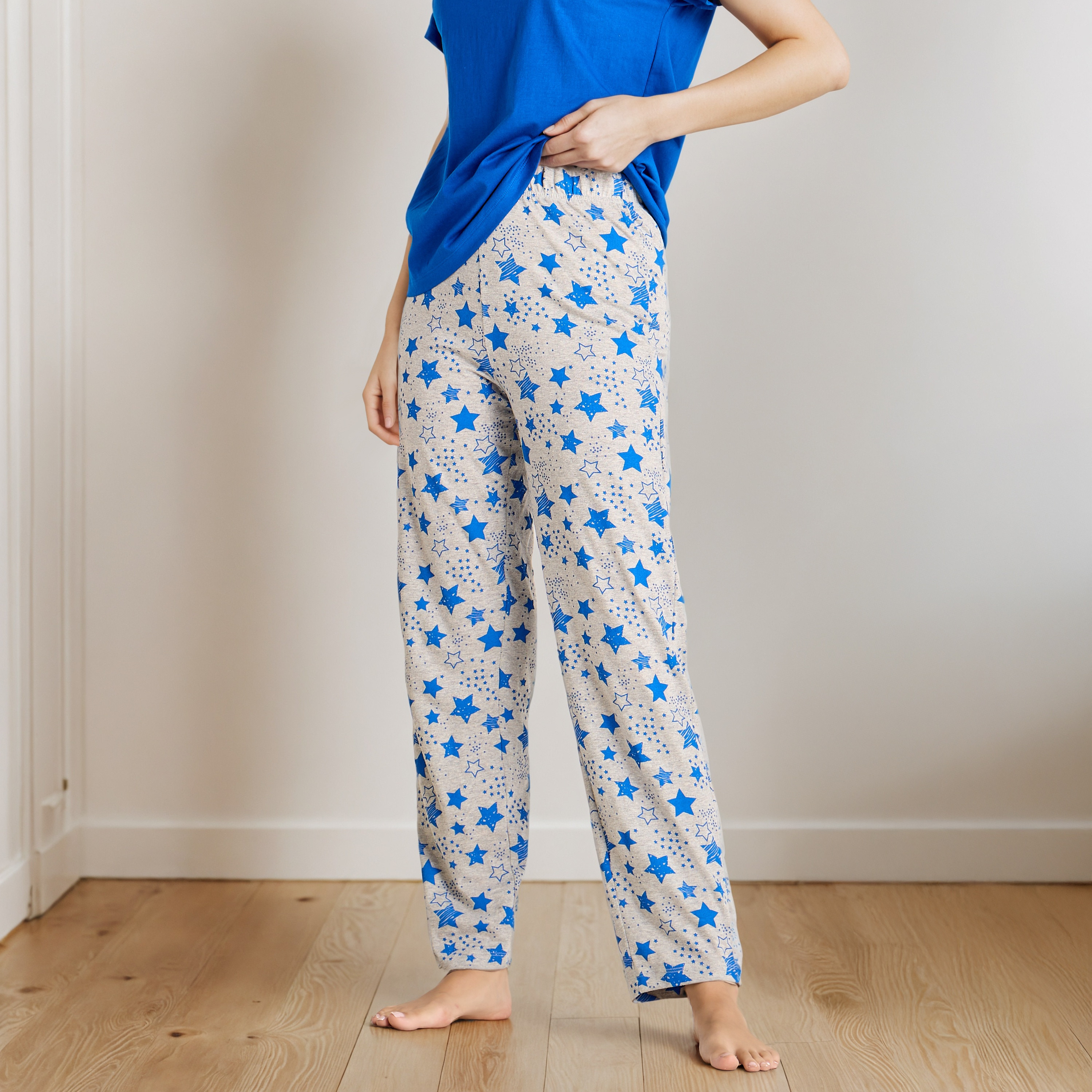 Pyjama Set T-shirt & Trousers Cotton-women-clothing-nightwear-pyjamas-longsets-image-3