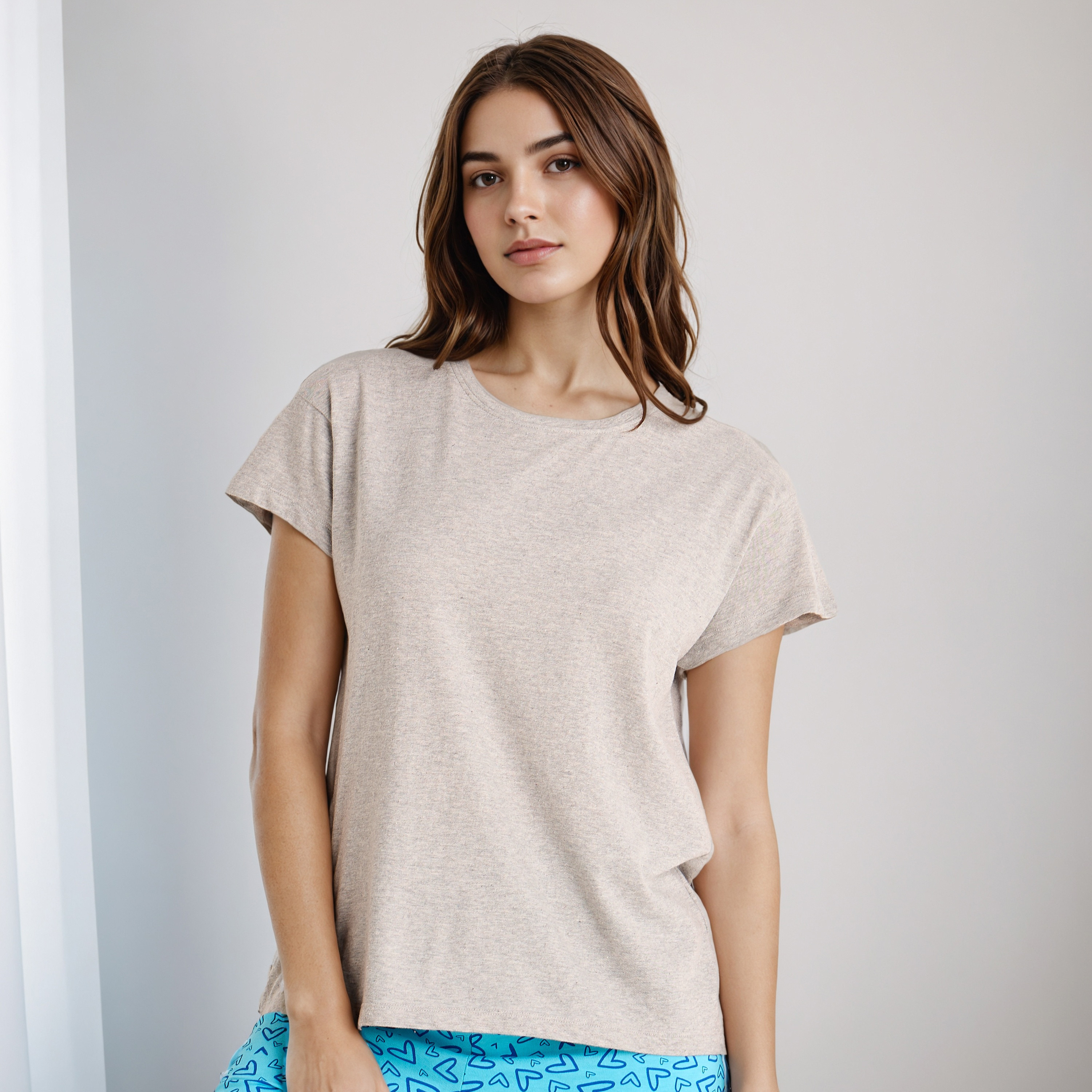 Pyjama Set T-shirt & Trousers Cotton-women-clothing-nightwear-pyjamas-longsets-image-2
