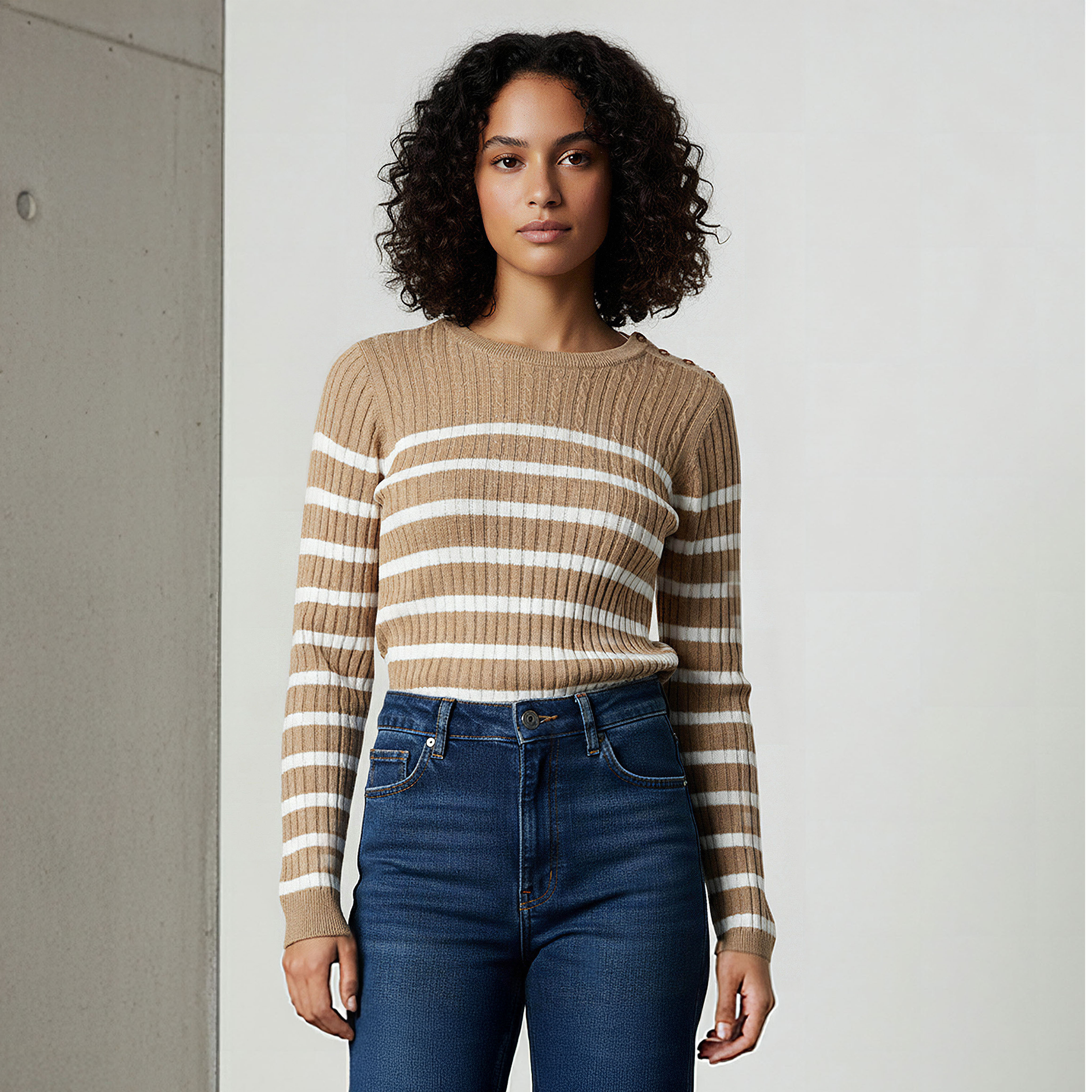 Striped Crew Neck Sweater-women-clothing-cardigansandjumpers-jumpers-image-1