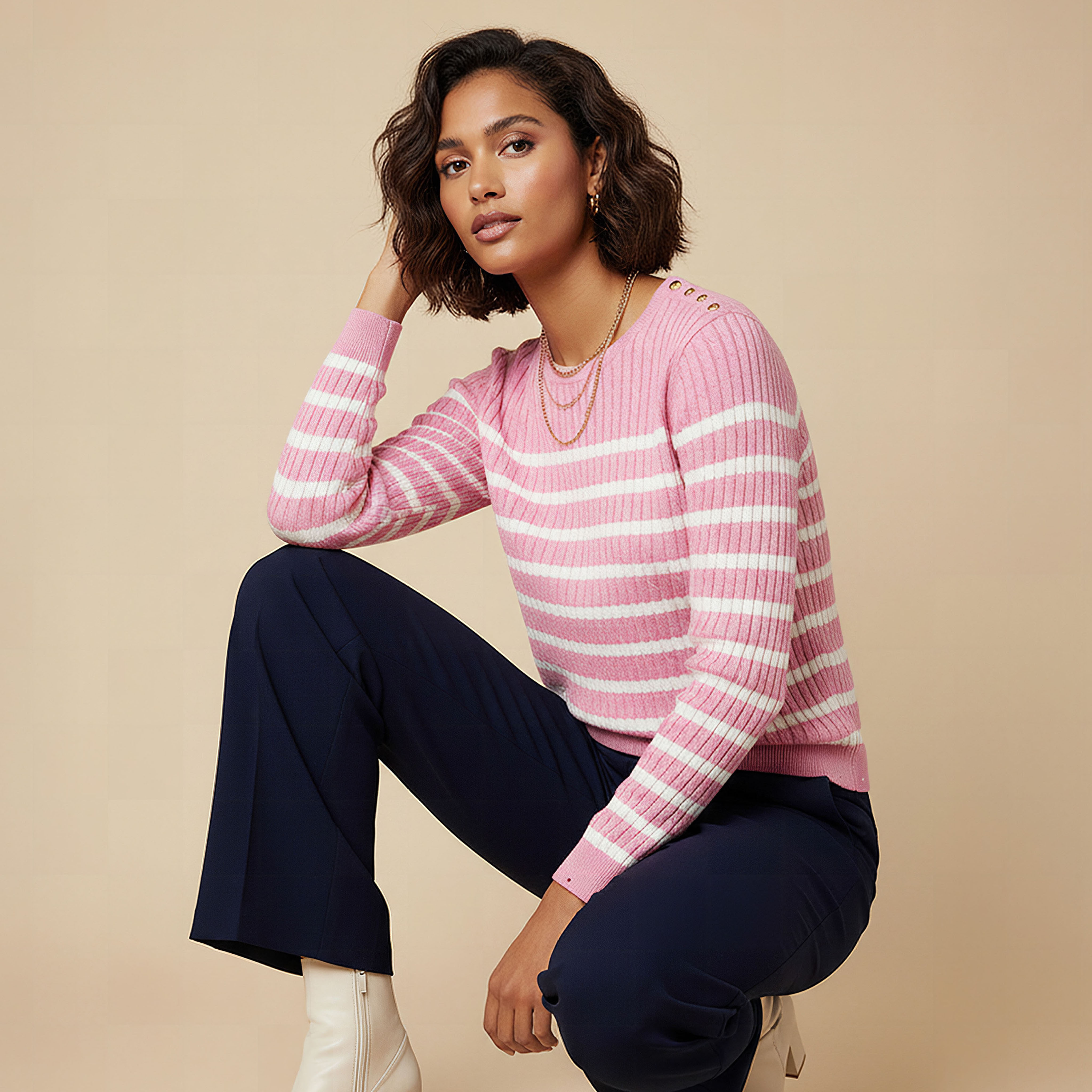 كنزة مخططة بياقة ضيقة-women-clothing-cardigansandjumpers-jumpers-image-5