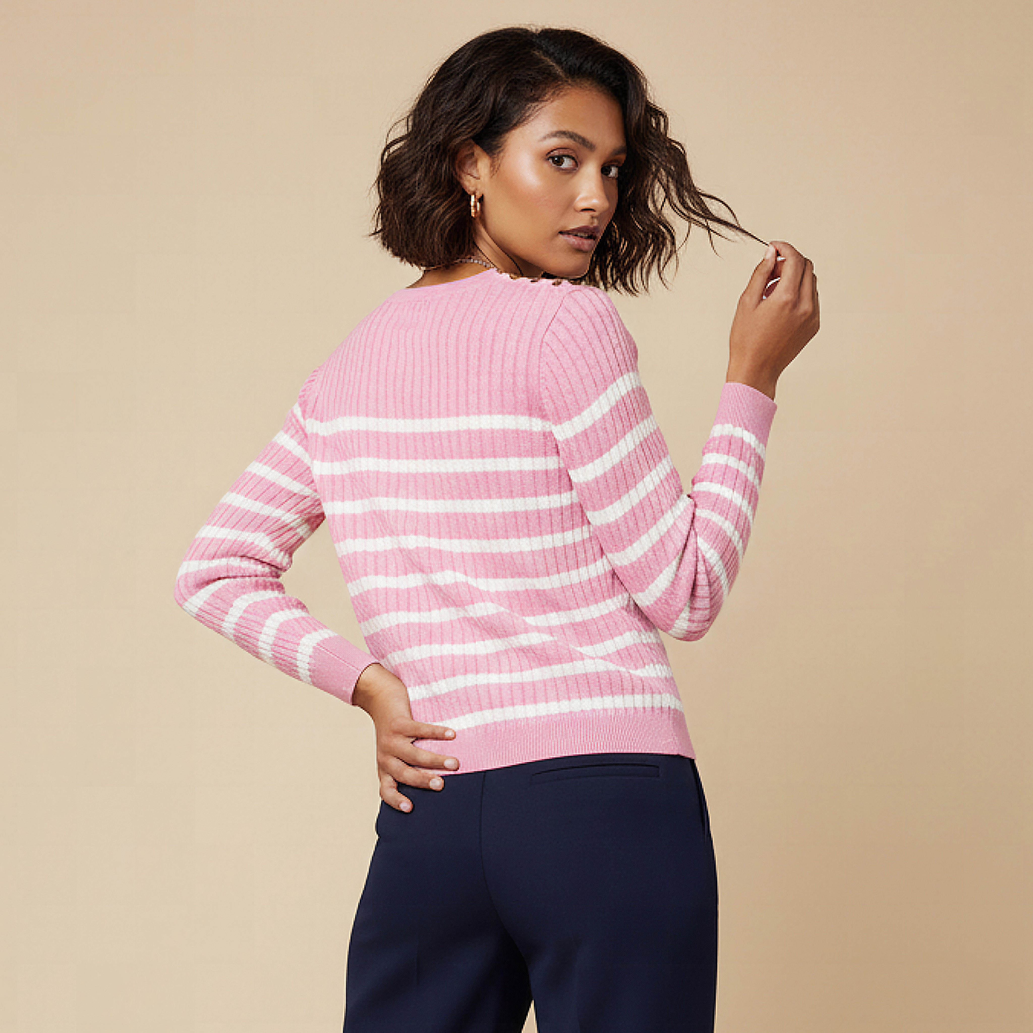كنزة مخططة بياقة ضيقة-women-clothing-cardigansandjumpers-jumpers-image-3