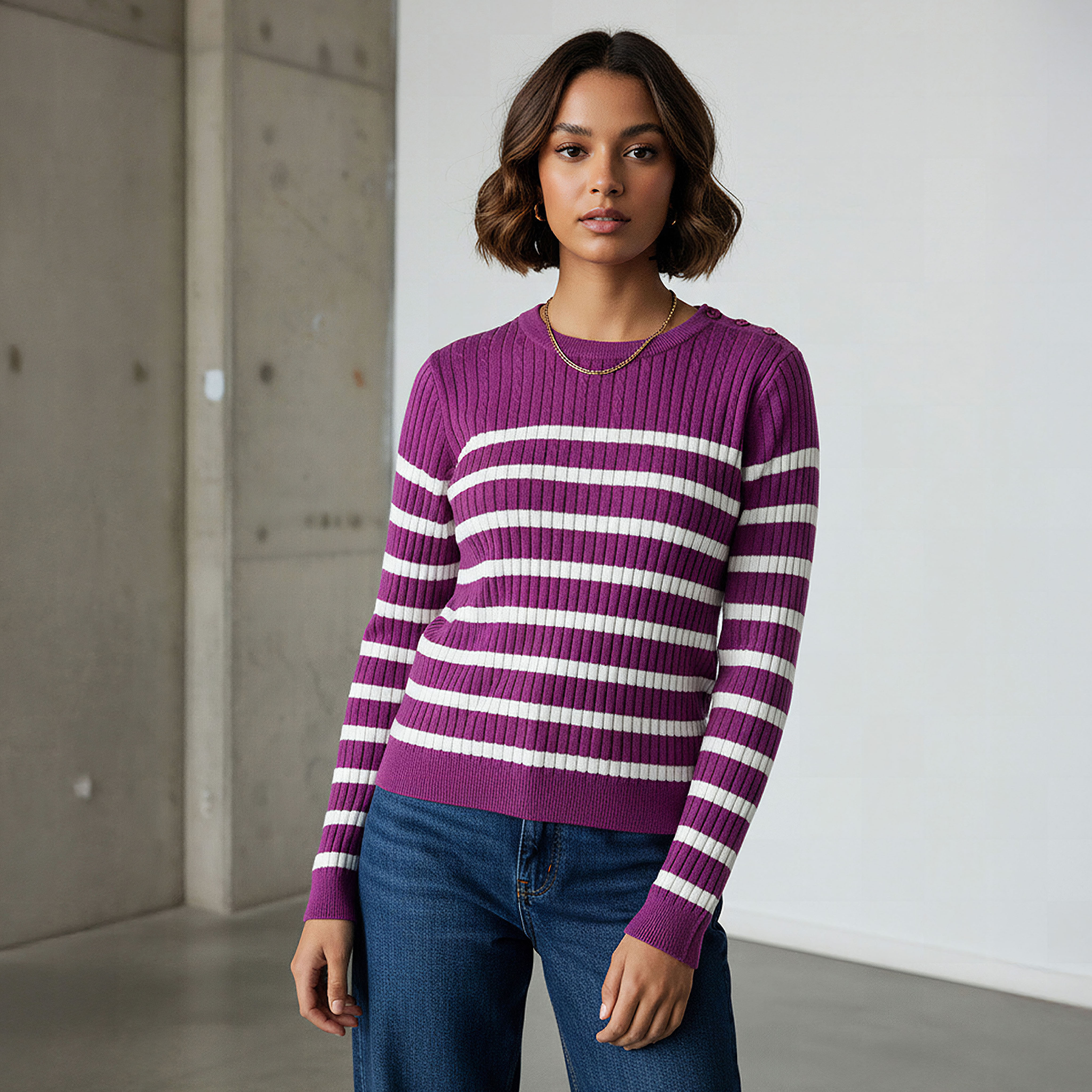 كنزة مخططة بياقة ضيقة-women-clothing-cardigansandjumpers-jumpers-image-11