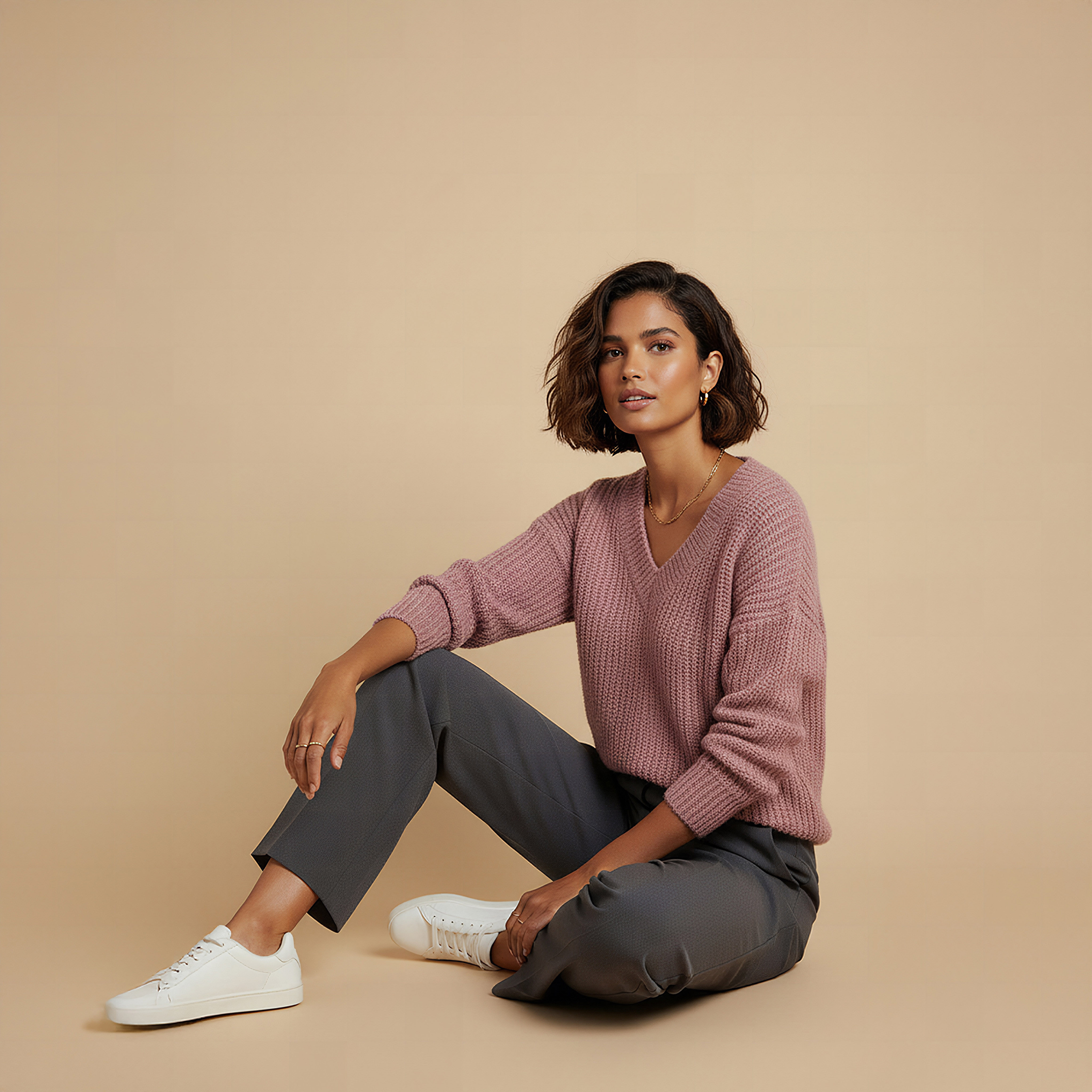 كنزة بارزة الملمس بياقة V وأكمام طويلة-women-clothing-cardigansandjumpers-jumpers-image-15