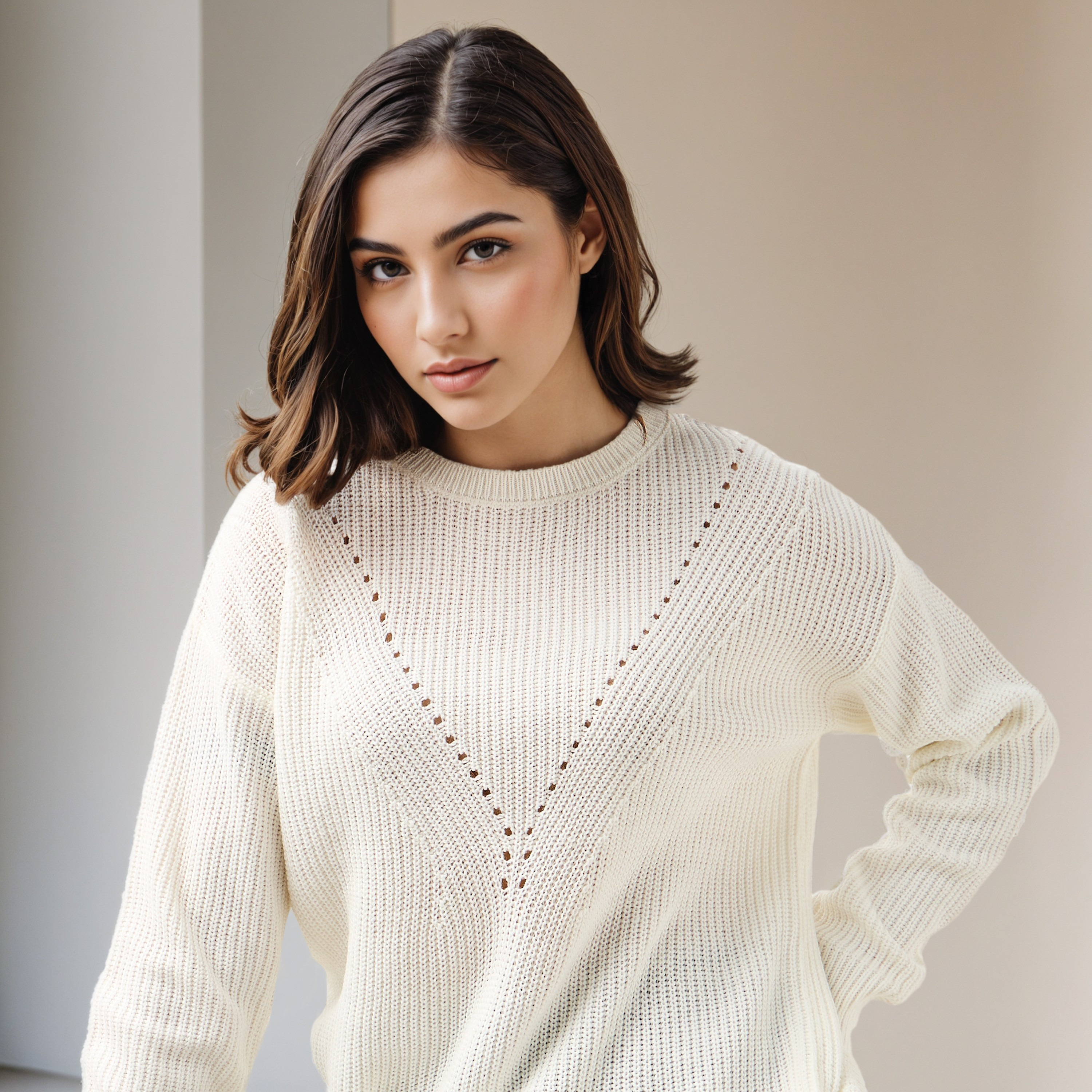 بلوفر بارز الملمس بياقة ضيّقة وأكمام طويلة-women-clothing-cardigansandjumpers-jumpers-image-15