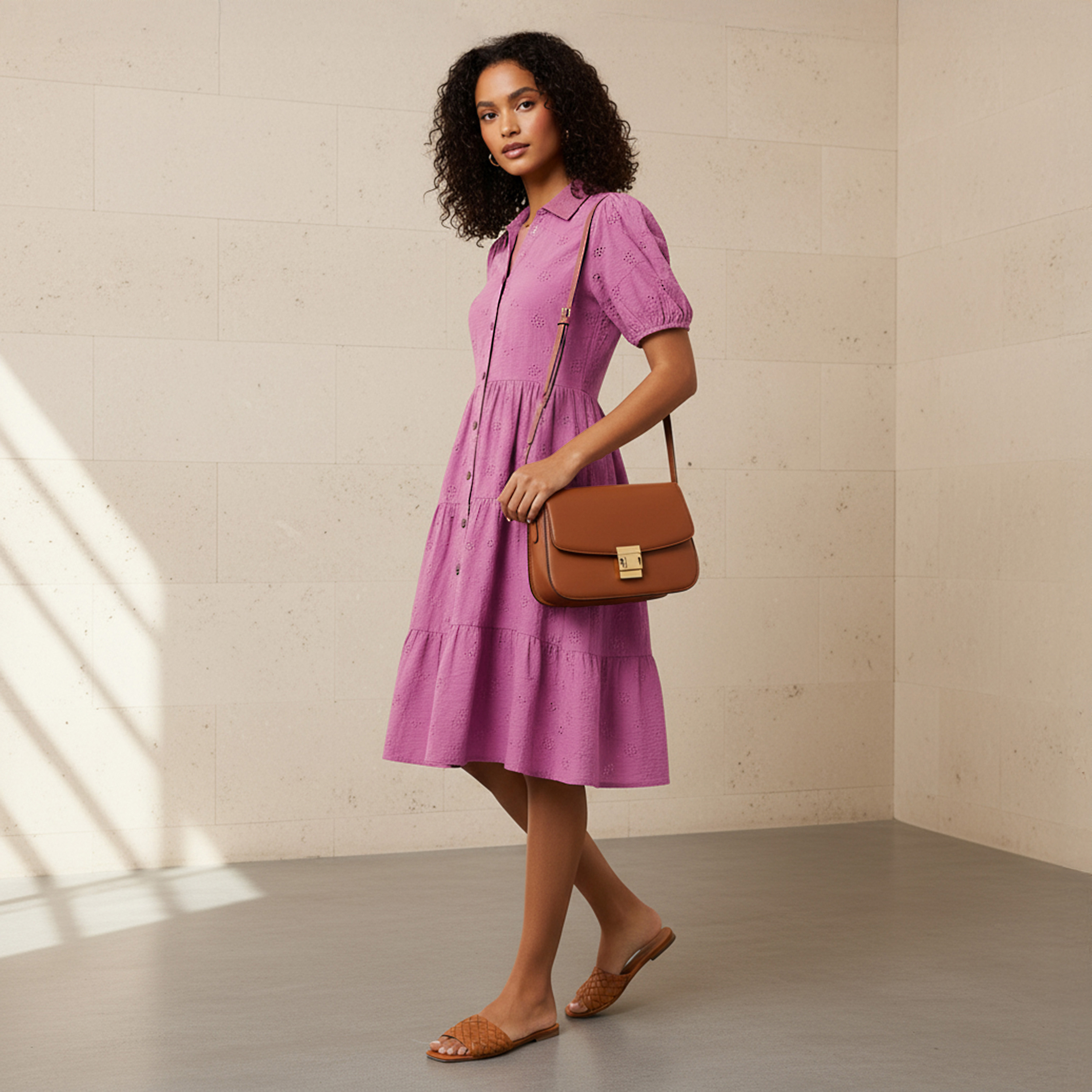 Schiffli Textured Tiered Women Dress with Collar-PROMO_SP_AE_2FOR169_110625-image-2