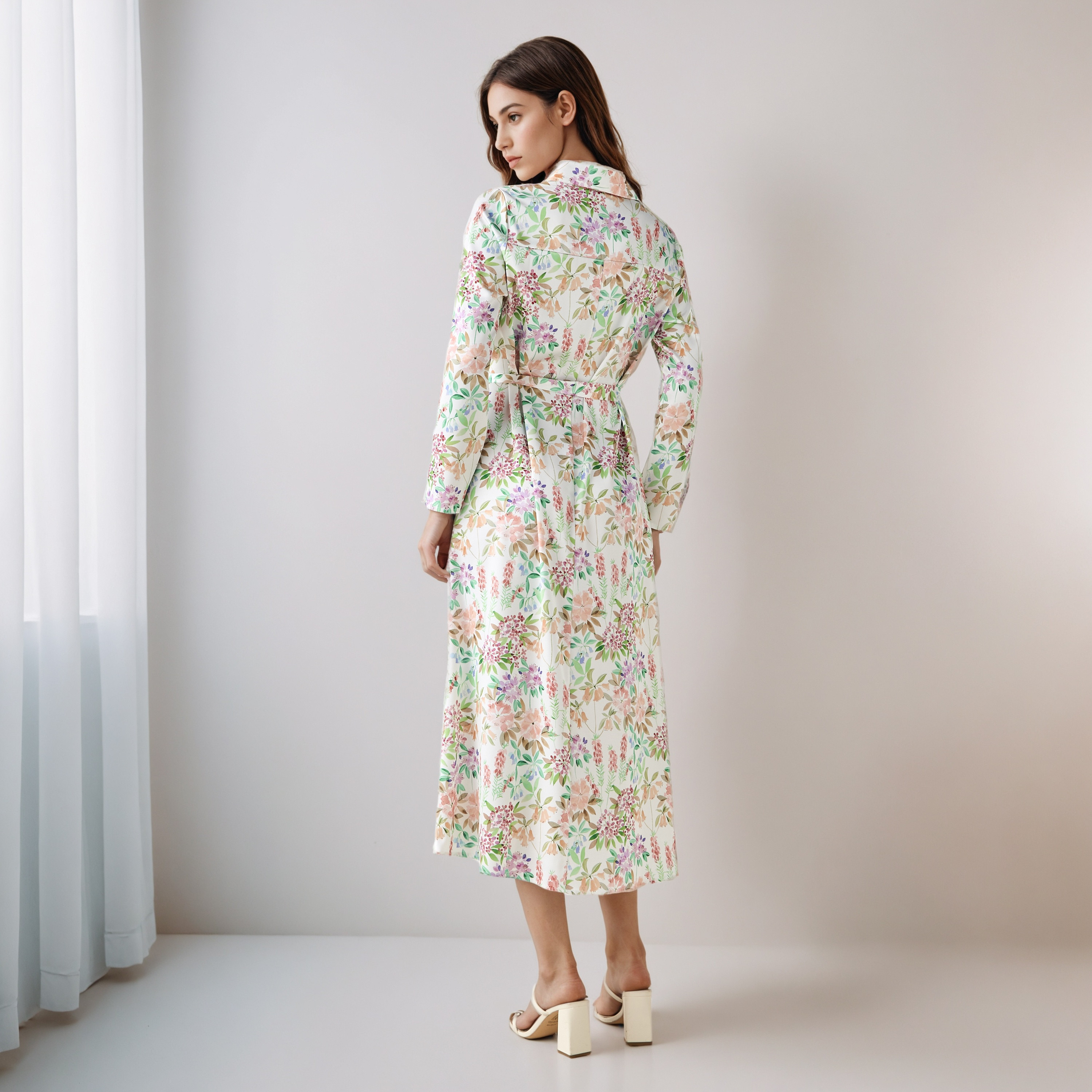 Floral Print Shirt Dress with Tie-Up Detail-women-clothing-dresses-image-3
