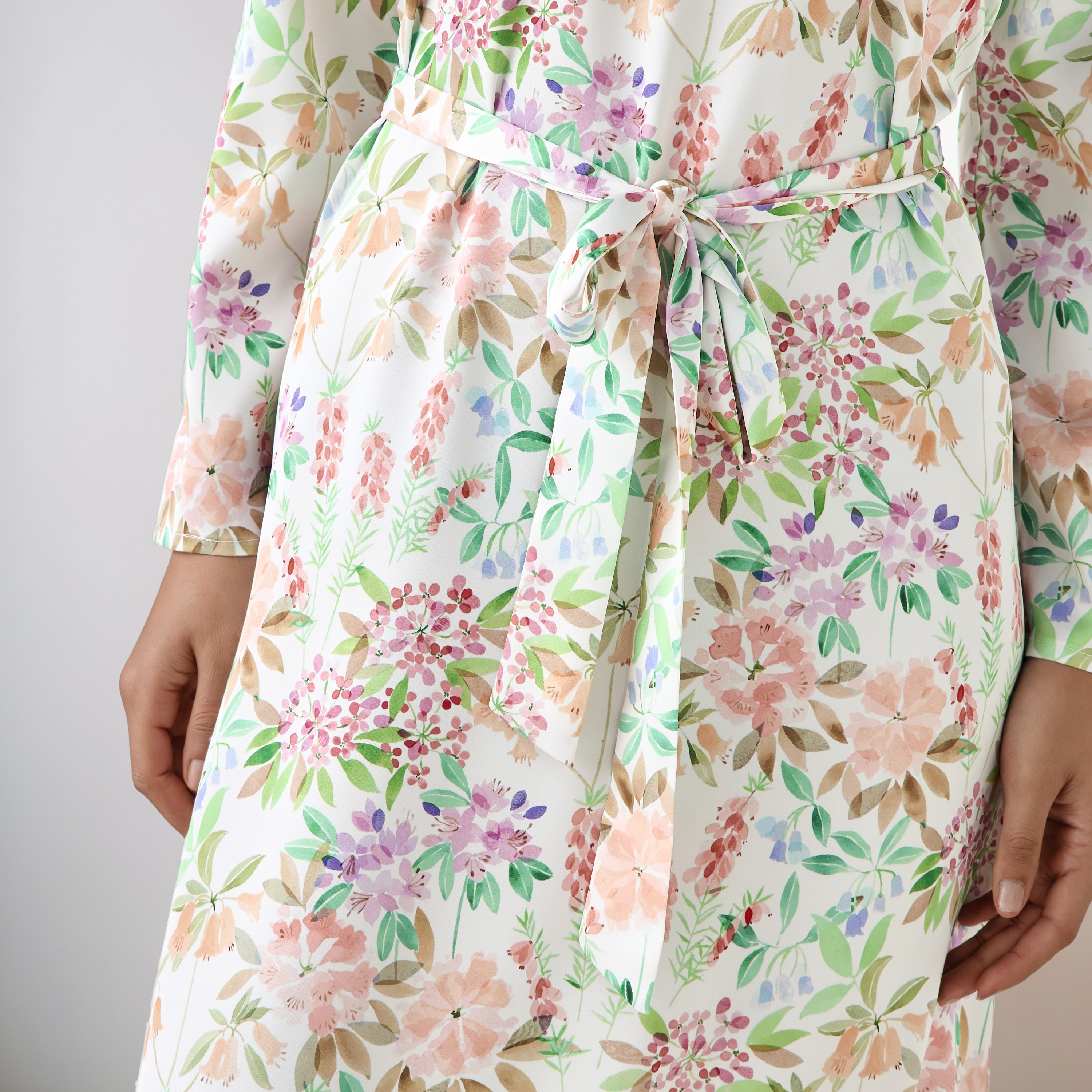 Floral Print Shirt Dress with Tie-Up Detail-women-clothing-dresses-image-6