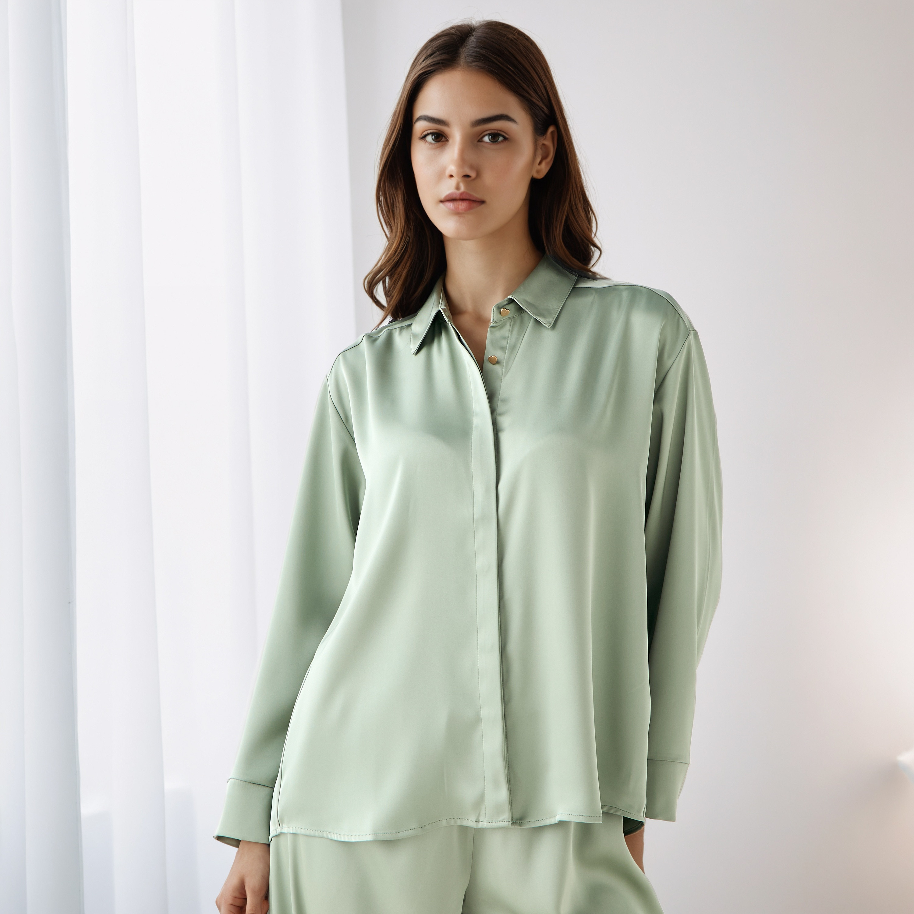 طقم منسق قميص وبنطلون واسع الساق-women-clothing-coordsets-image-2