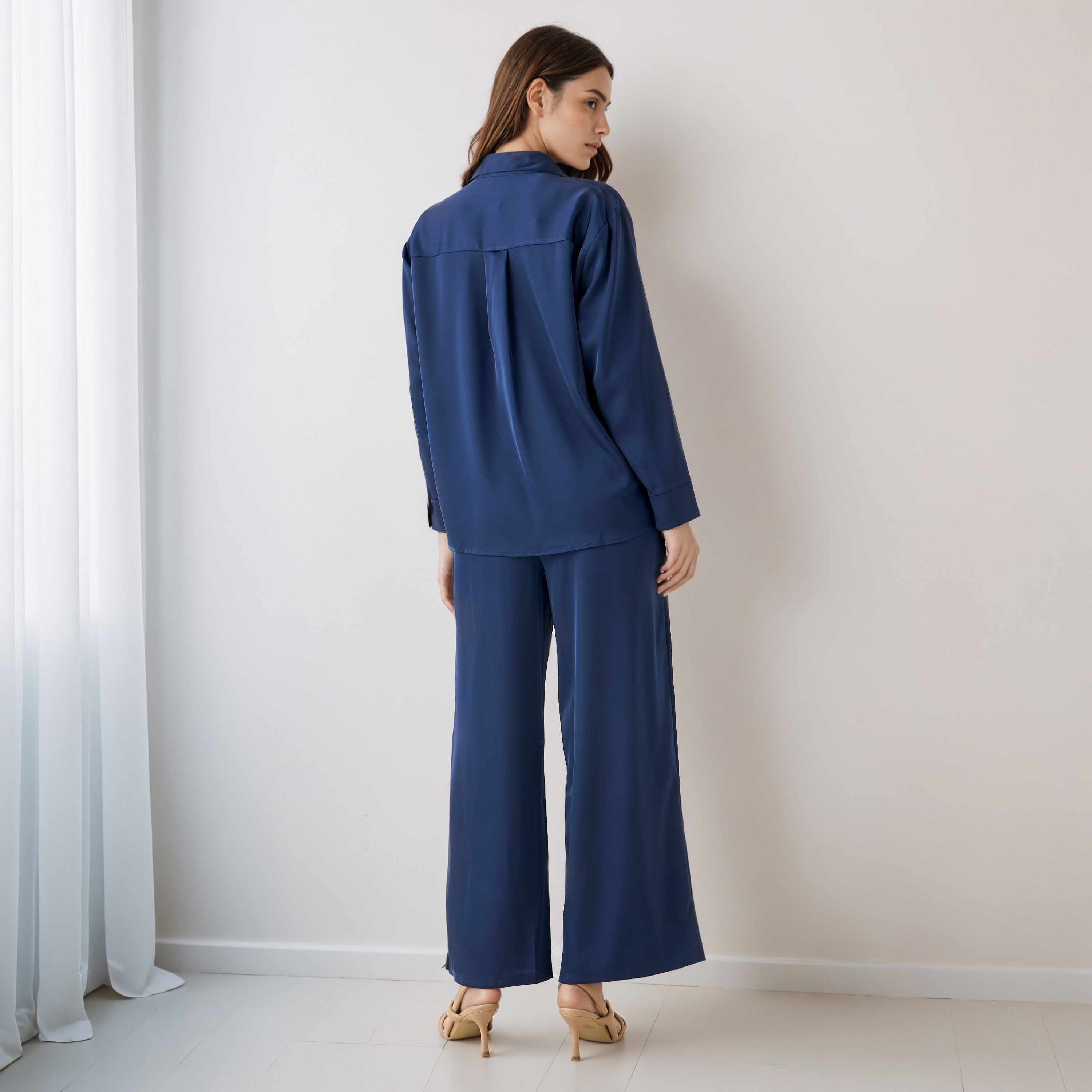 Coord Set with Shirt & Wide Leg Pants-women-clothing-coordsets-image-3