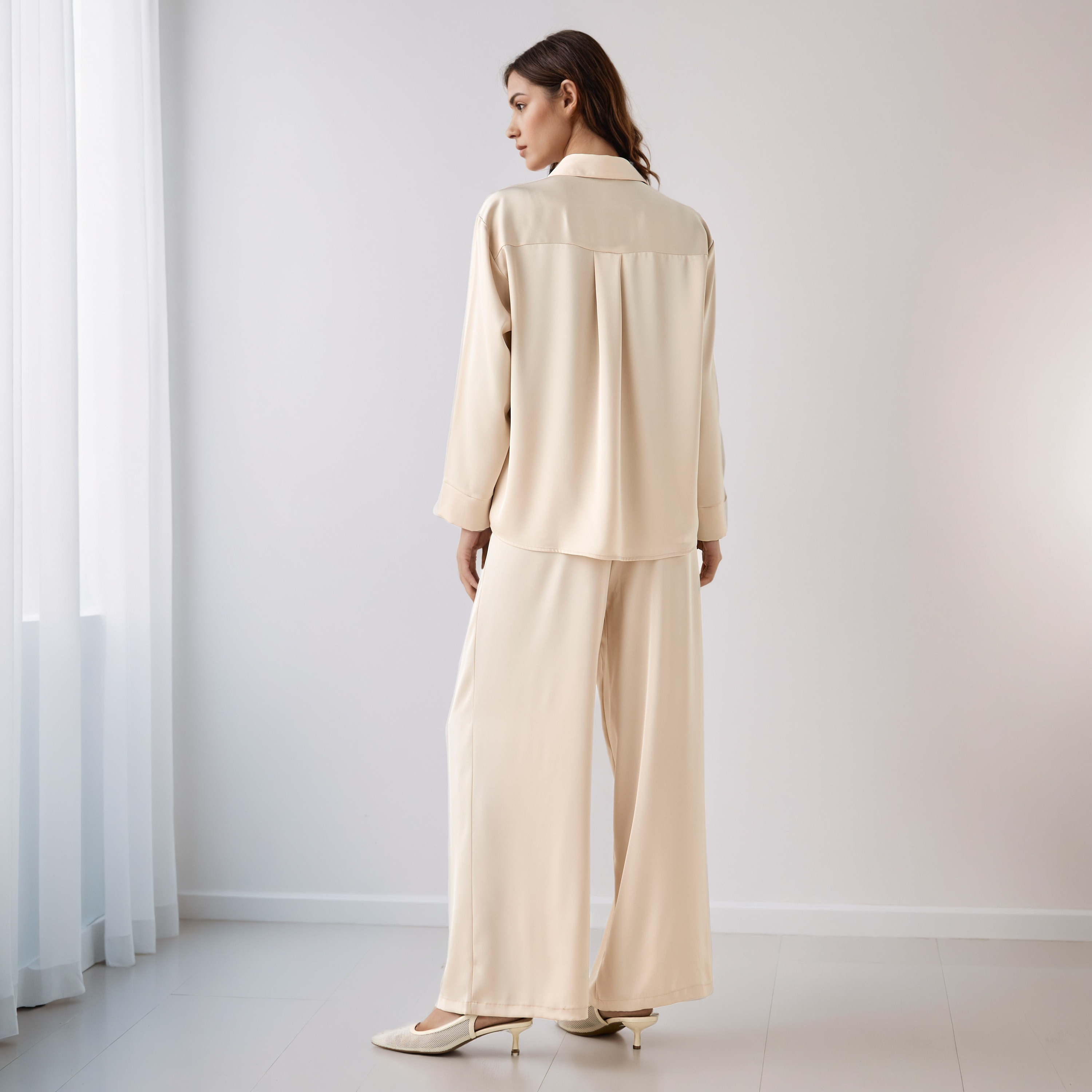 طقم منسق قميص وبنطلون واسع الساق-women-clothing-coordsets-image-3