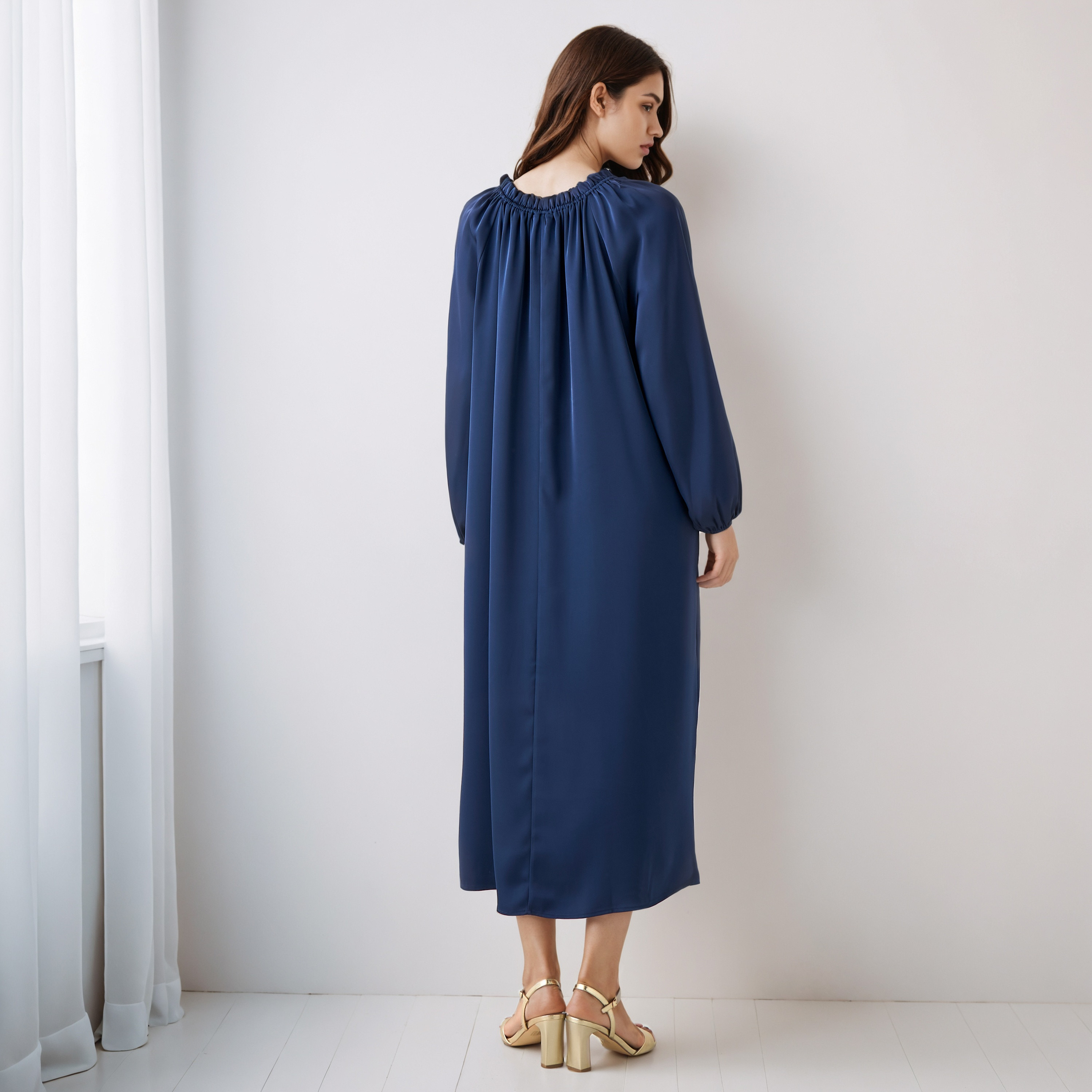فستان ميدي شيفت برباط-women-clothing-dresses-image-3