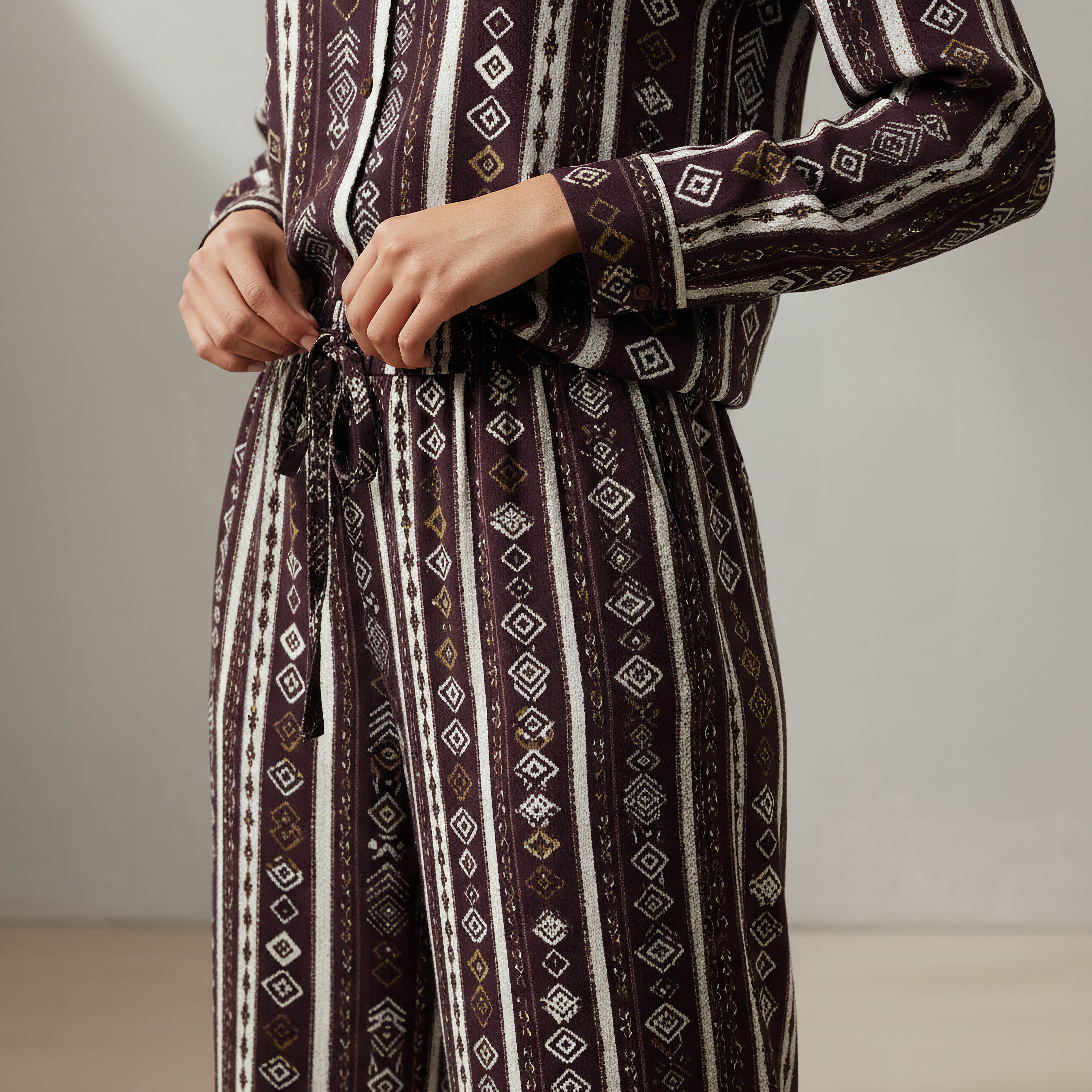 Coord Set with Shirt & Wide Leg Pants-women-clothing-coordsets-image-6