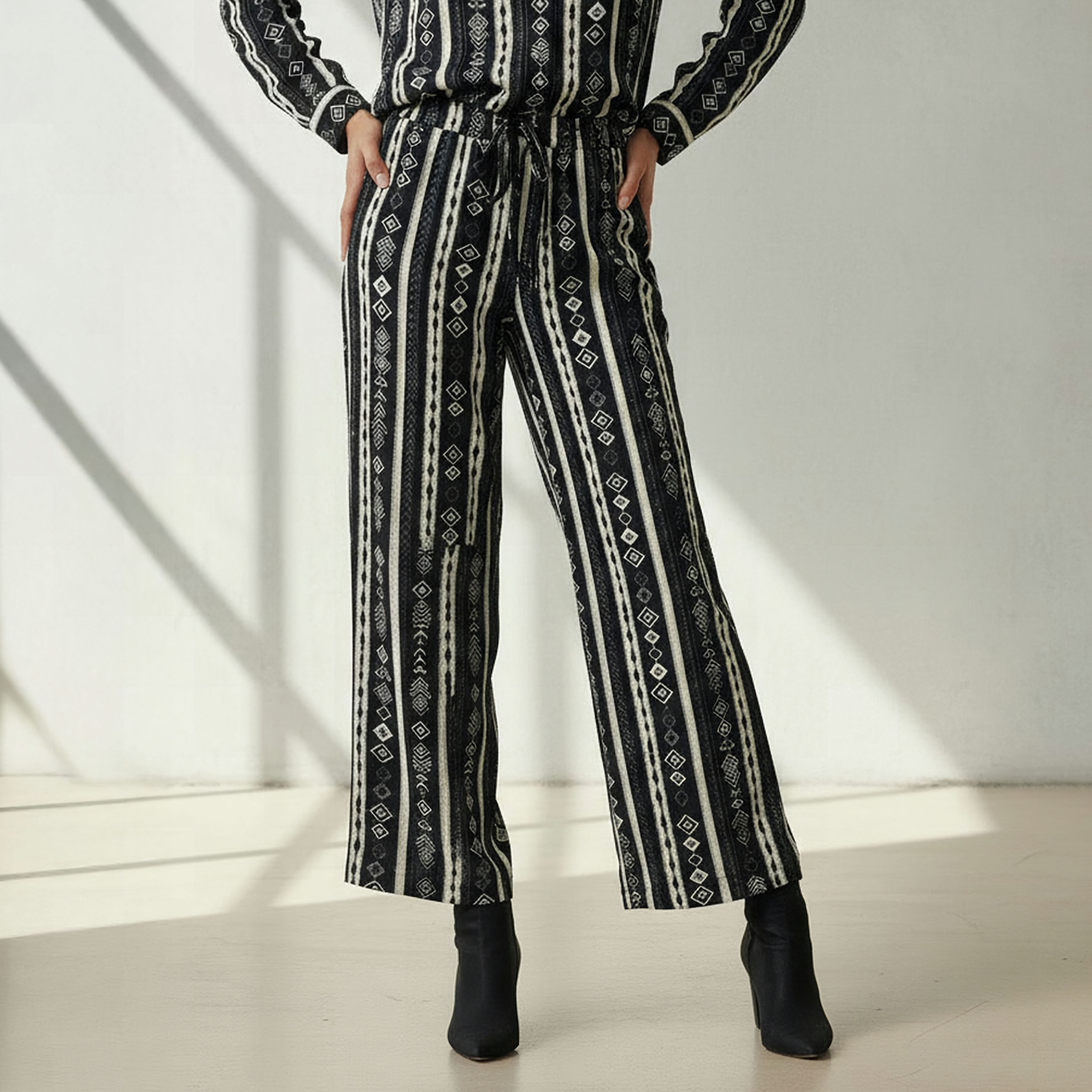 Coord Set with Shirt & Wide Leg Pants-women-clothing-coordsets-image-4