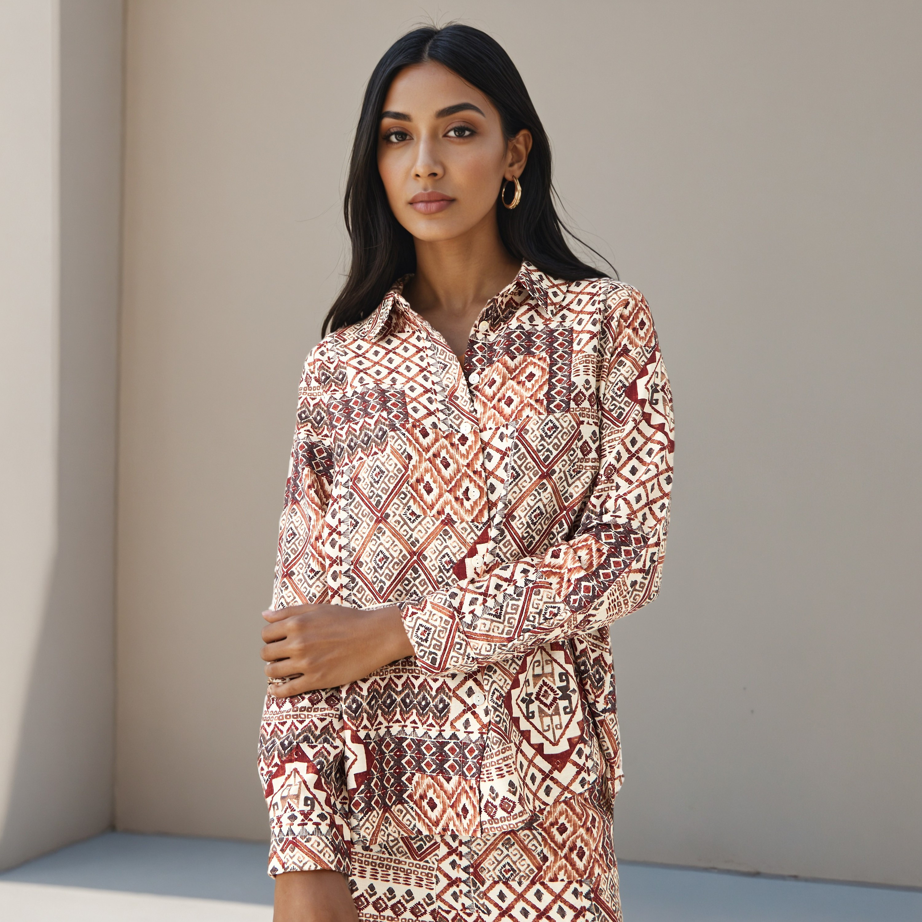 طقم قميص وبنطلون واسع الساقين-women-clothing-coordsets-image-2