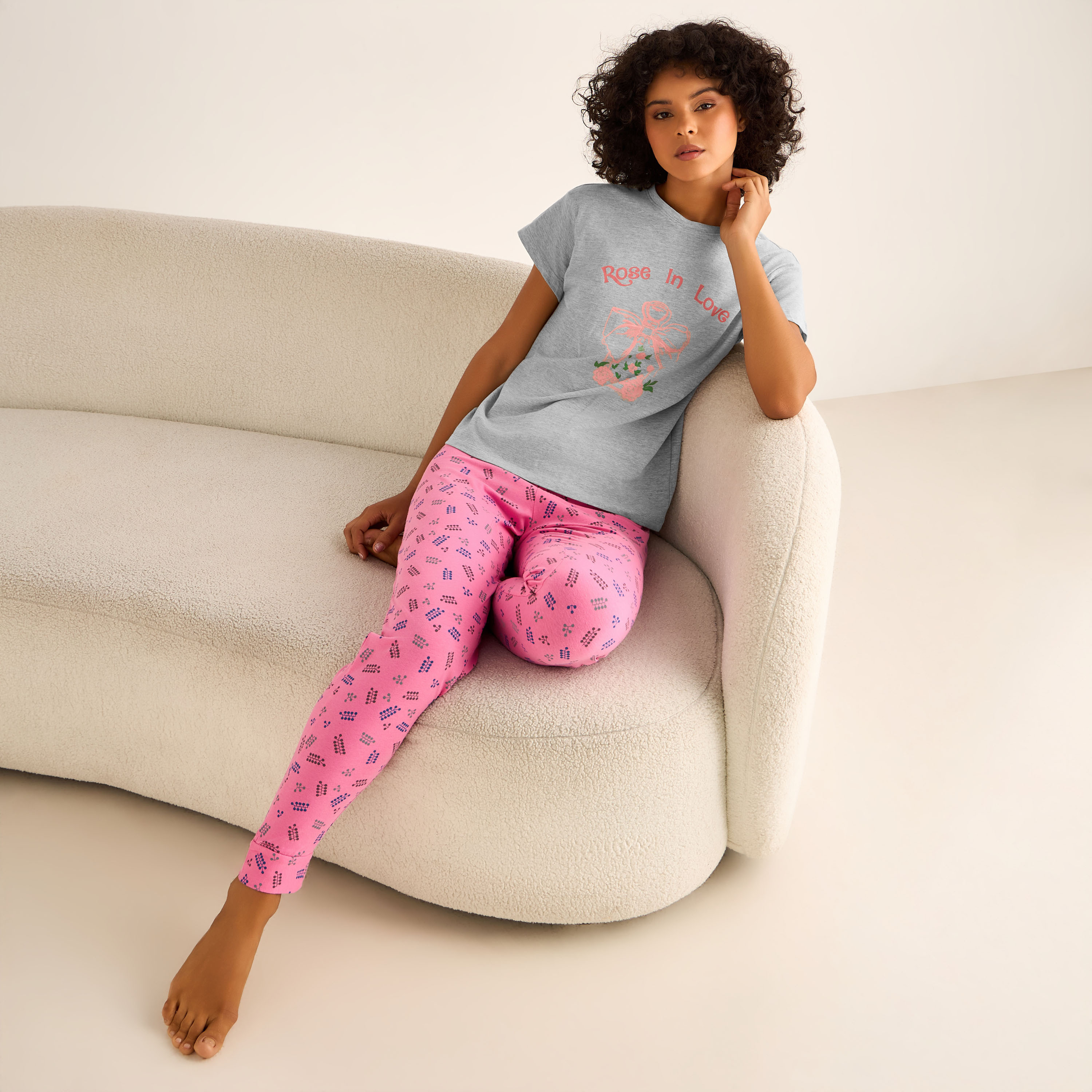 Pyjama Set T-shirt & Trousers-women-clothing-nightwear-pyjamas-longsets-image-1