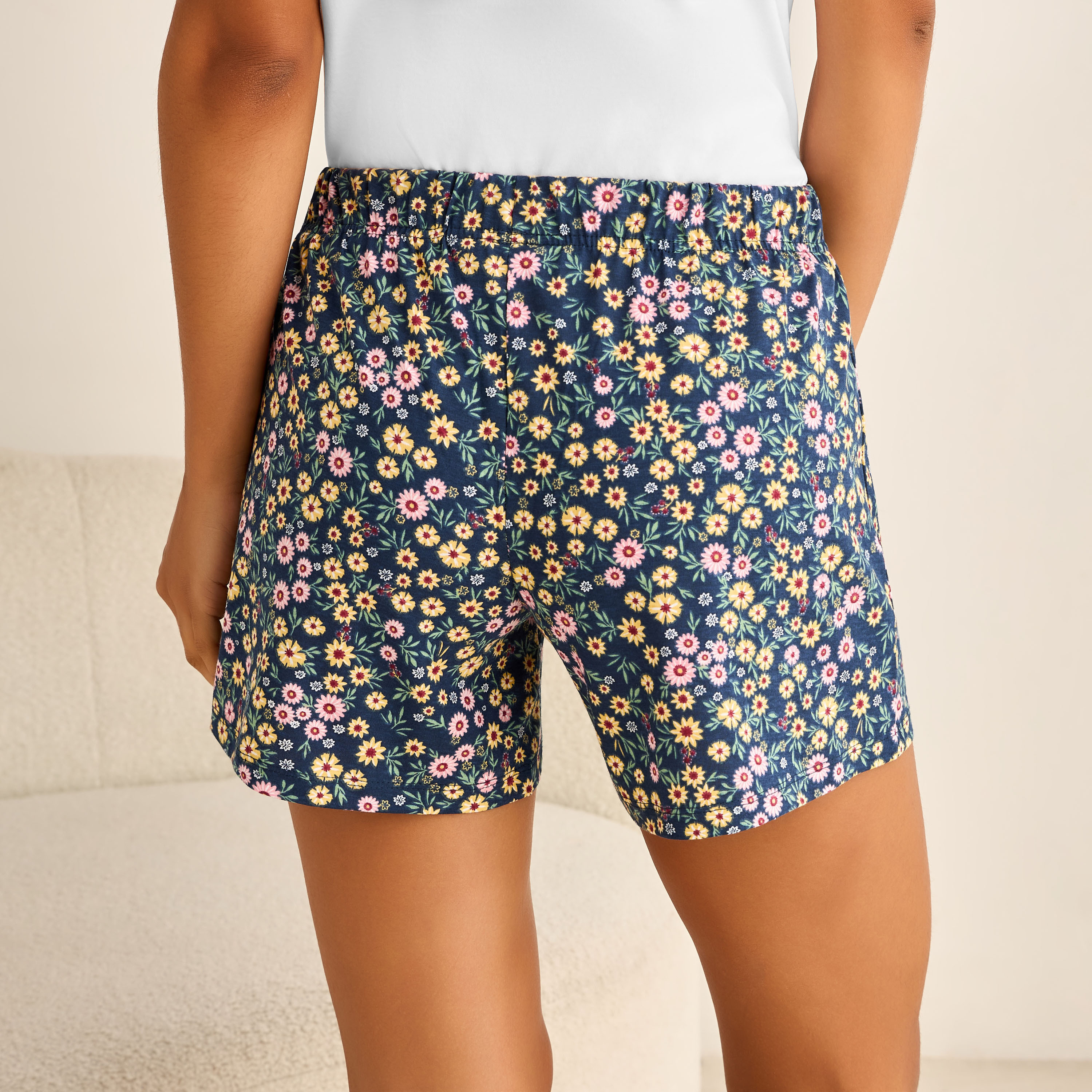 Set of 2 - Drawstring Waist Shorts-women-clothing-nightwear-pyjamas-bottoms-image-3