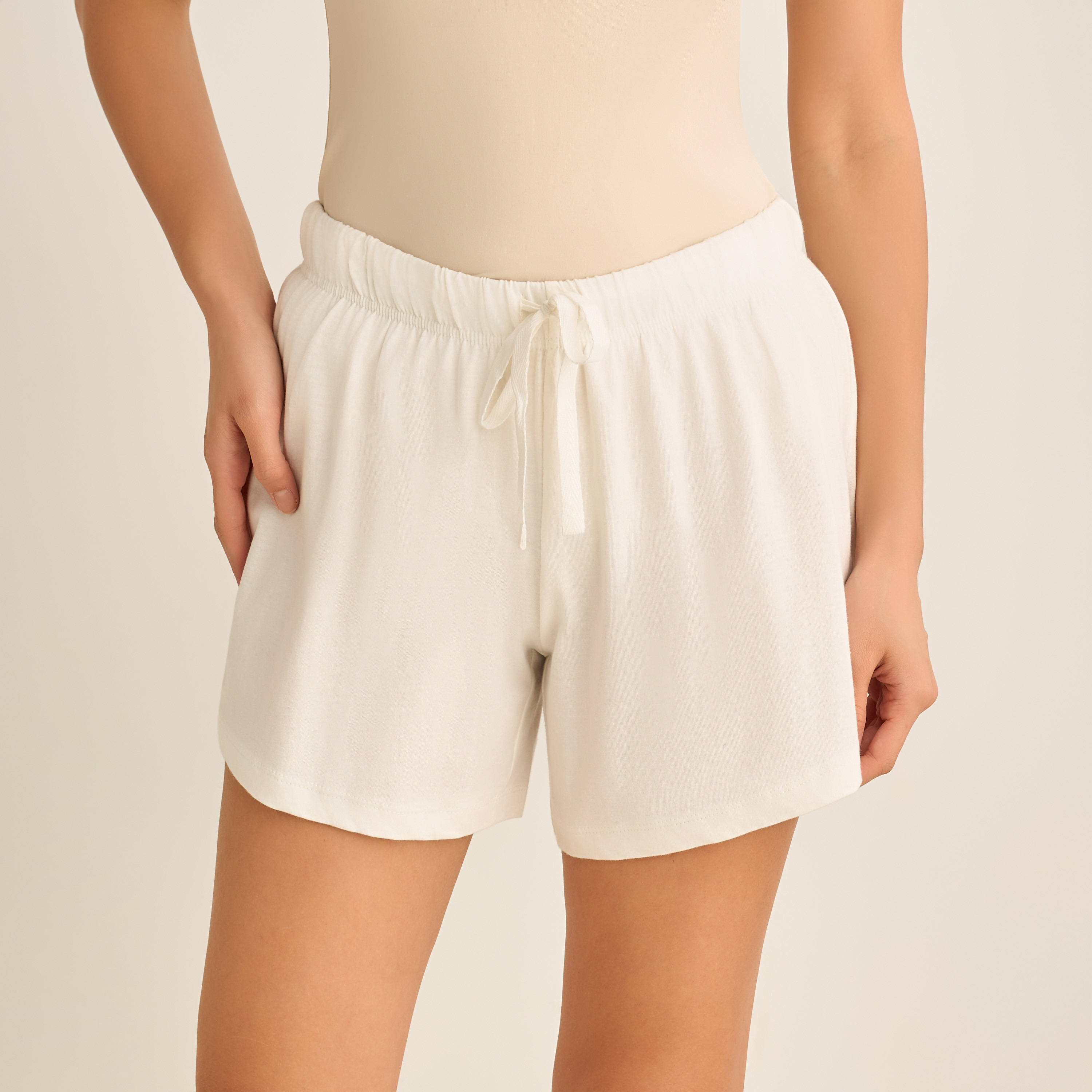 Set of 2 - Drawstring Waist Shorts-women-clothing-nightwear-pyjamas-bottoms-image-4