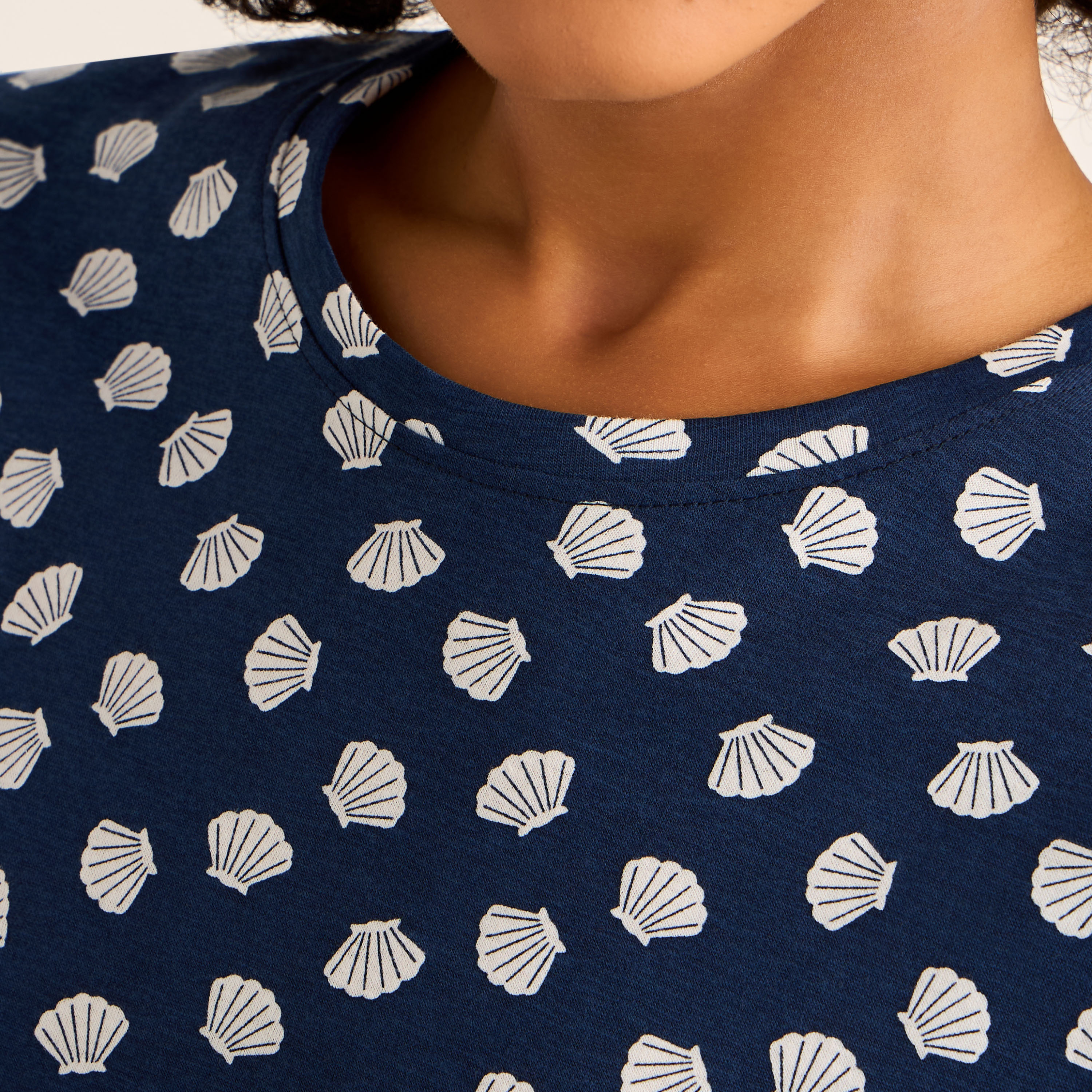 Printed Sleepshirt with Short Sleeves-women-clothing-nightwear-nighties-image-4