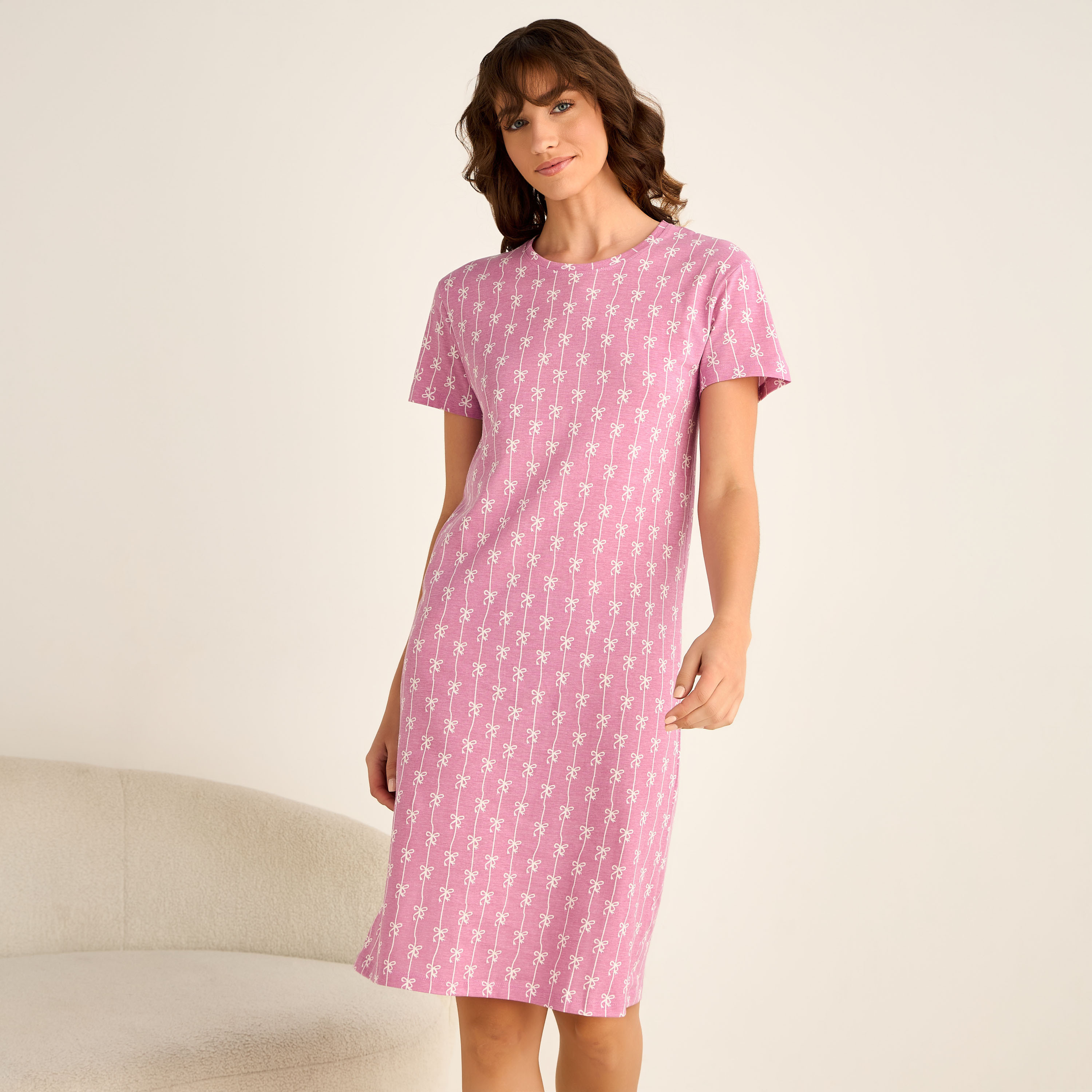 قميص نوم بطبعات وأكمام قصيرة-women-clothing-nightwear-nighties-image-5