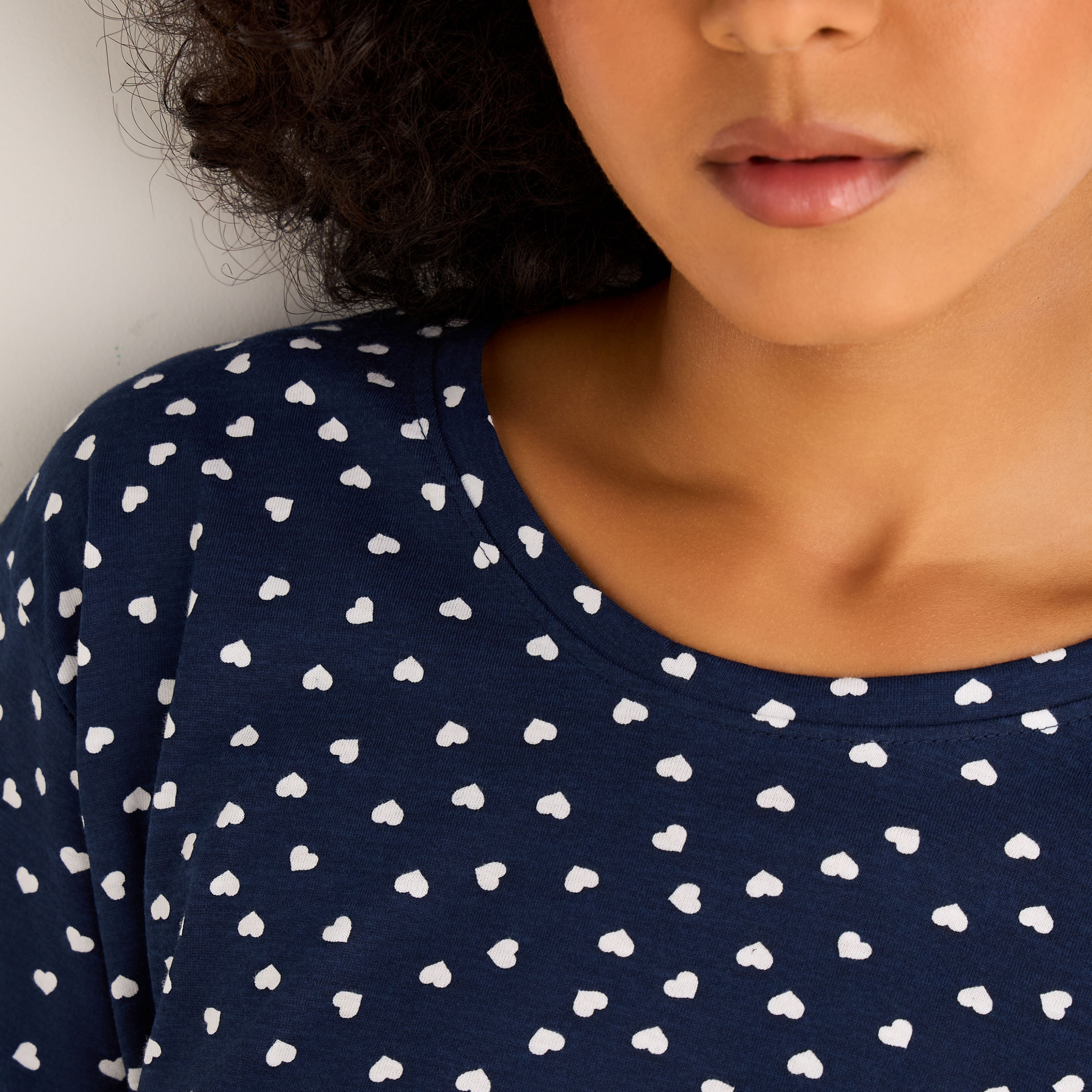 Printed Sleepshirt with Short Sleeves-women-clothing-nightwear-nighties-image-4