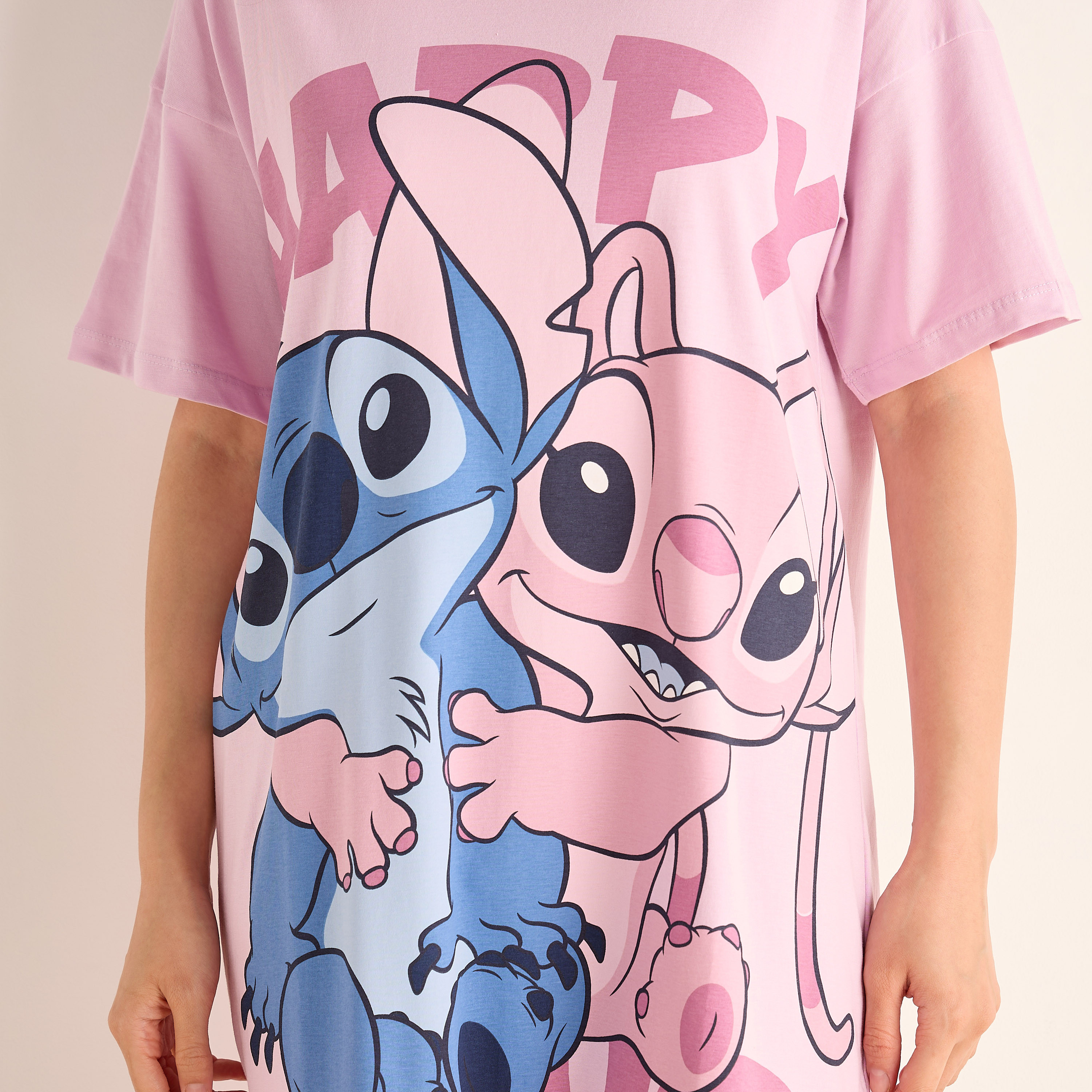 فستان قطن ميدي سليب بحمّالات كشكش من سبلاش فاڤ - طقم من قطعتين-women-clothing-nightwear-nighties-image-3