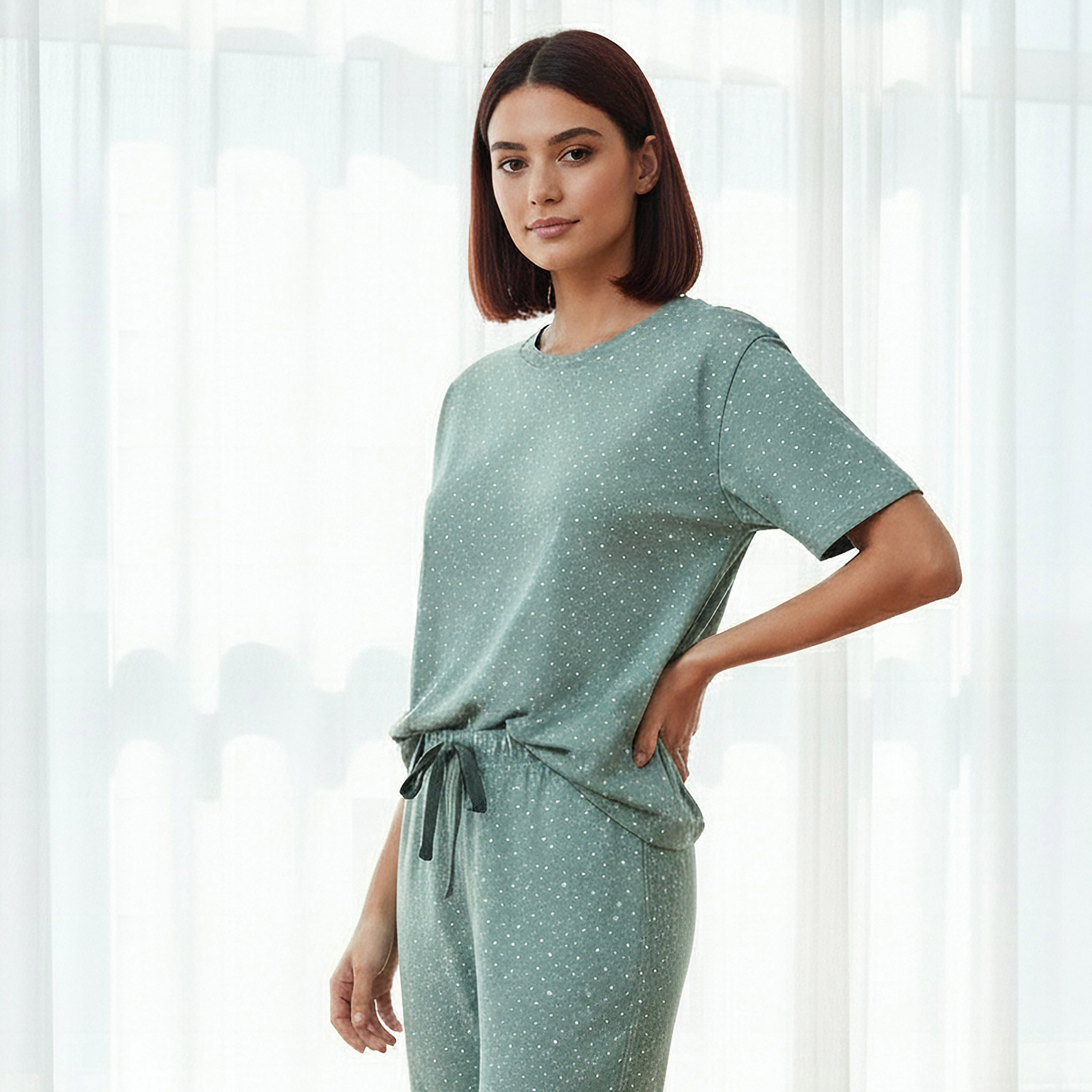Pyjama Set Top & Trousers-women-clothing-nightwear-pyjamas-longsets-image-2