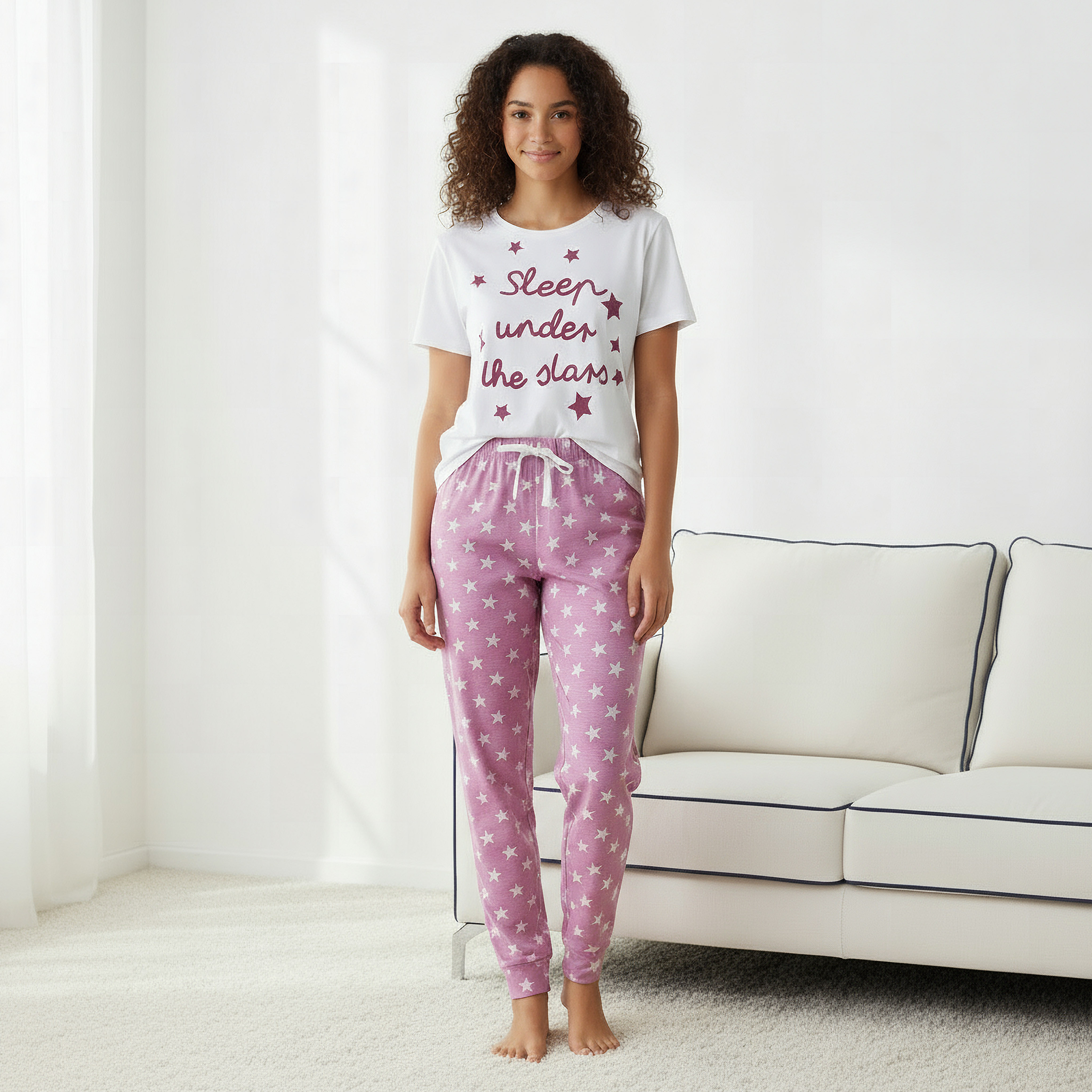 Pyjama Set Top & Trousers-women-clothing-nightwear-pyjamas-longsets-image-1