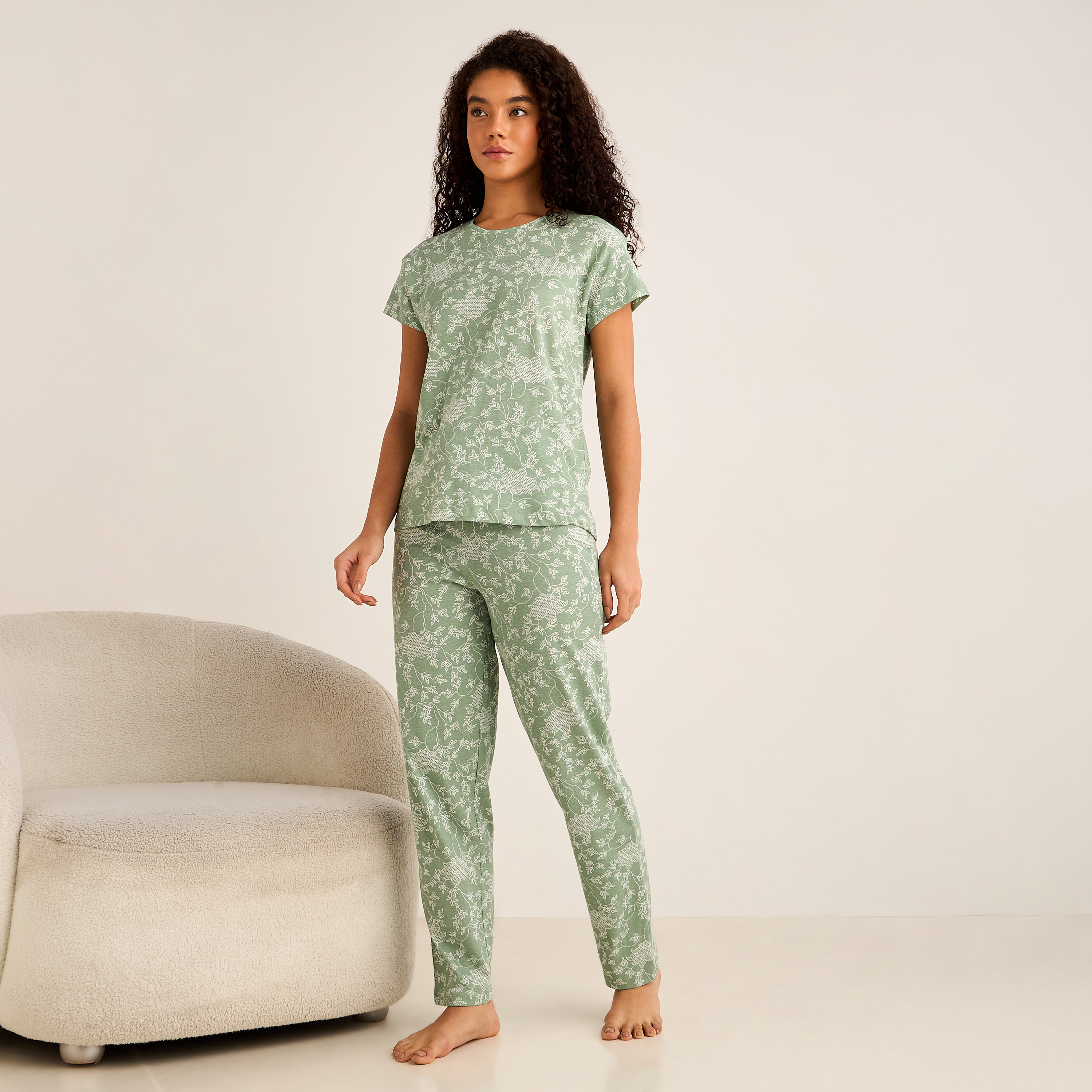 Pyjama Set Top & Trousers-women-clothing-nightwear-pyjamas-longsets-image-1