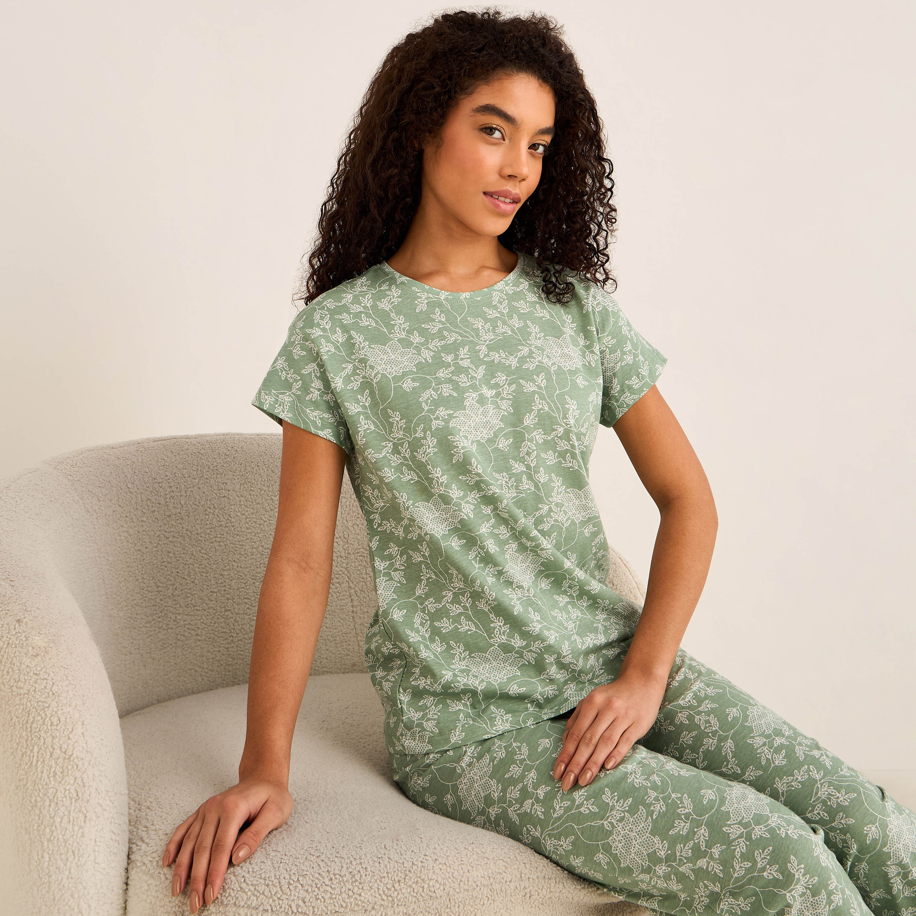 Pyjama Set Top & Trousers-women-clothing-nightwear-pyjamas-longsets-image-2