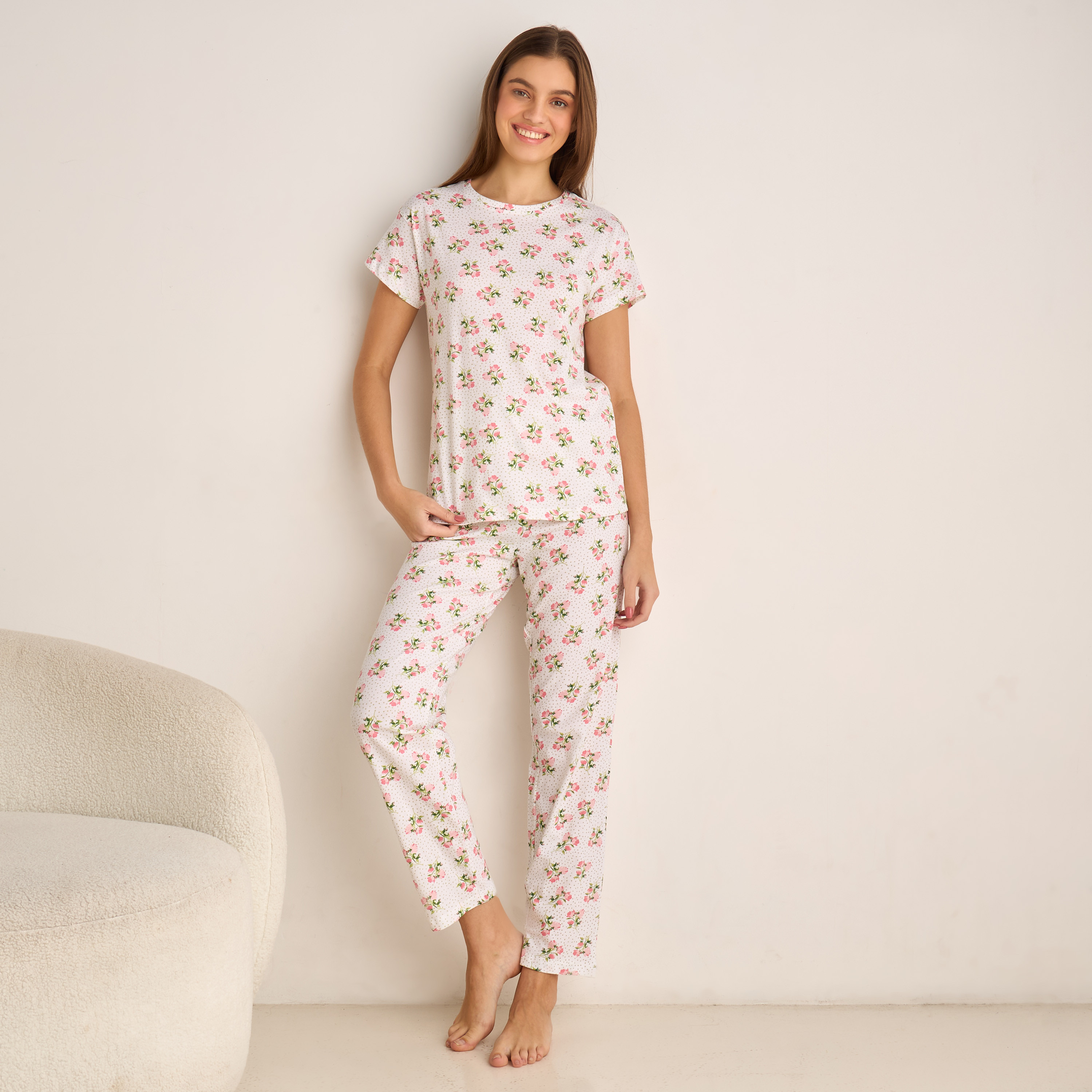 Pyjama Set Top & Trousers-women-clothing-nightwear-pyjamas-longsets-image-1