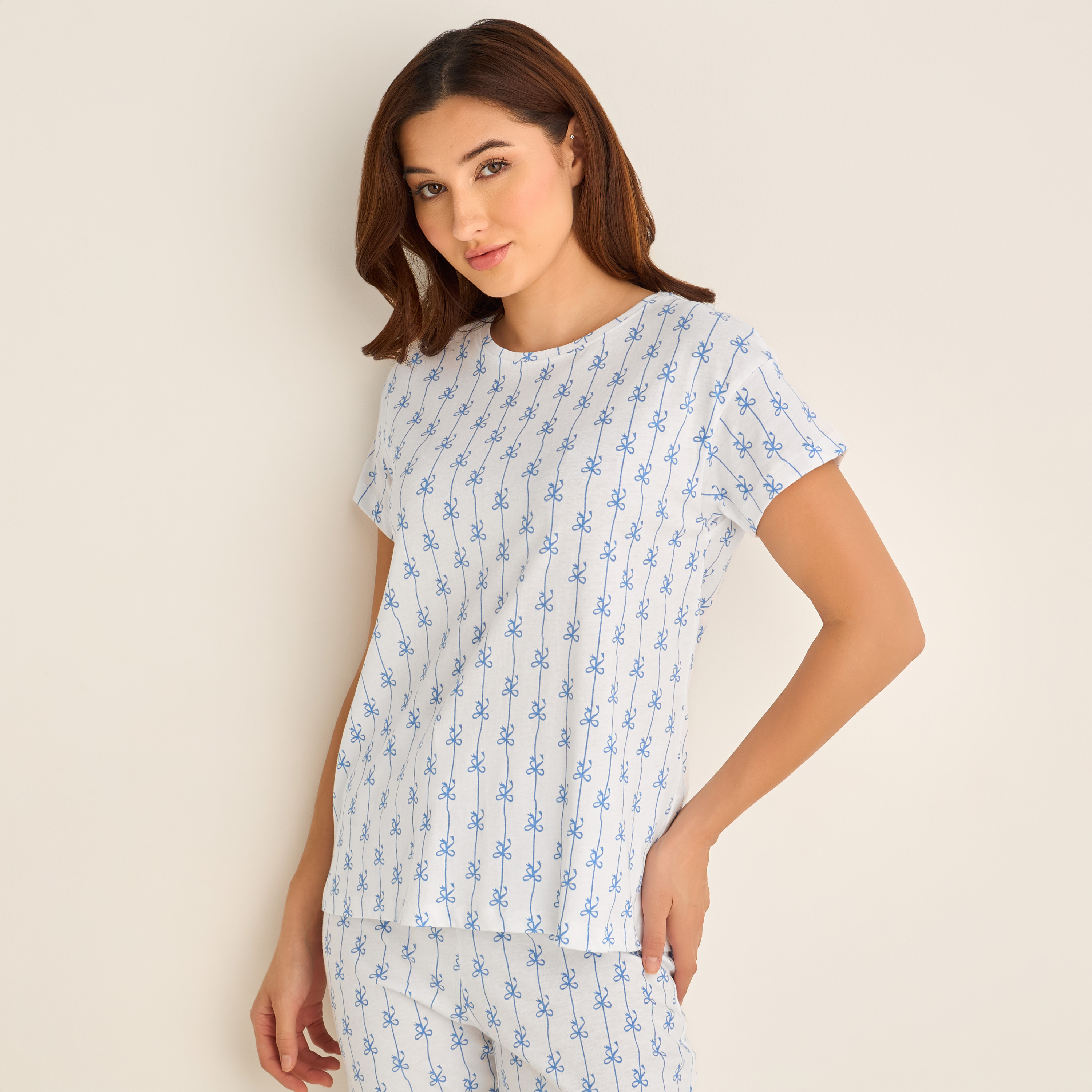 Pyjama Set Top & Trousers-women-clothing-nightwear-pyjamas-longsets-image-2