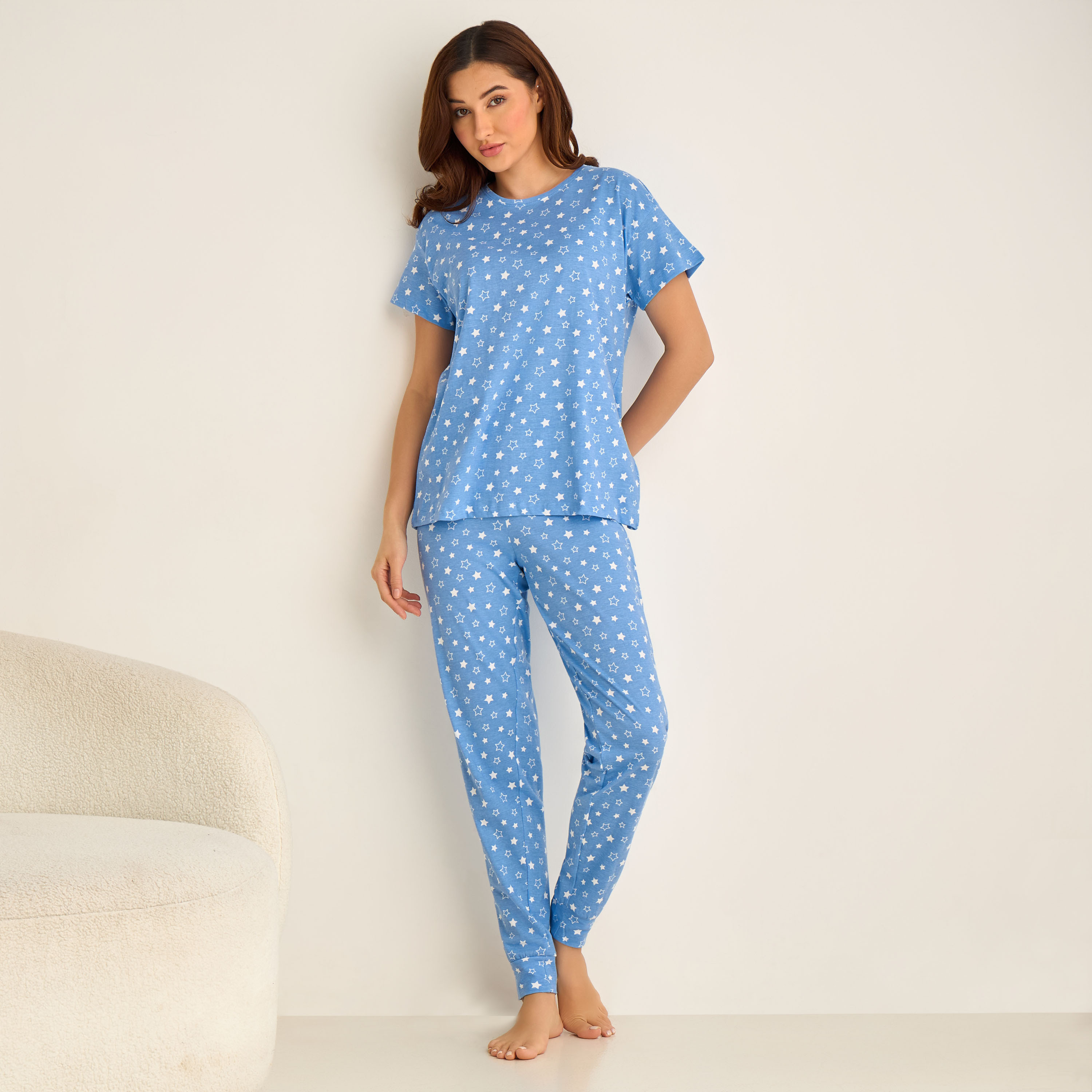 Pyjama Set Top & Trousers-women-clothing-nightwear-pyjamas-longsets-image-1