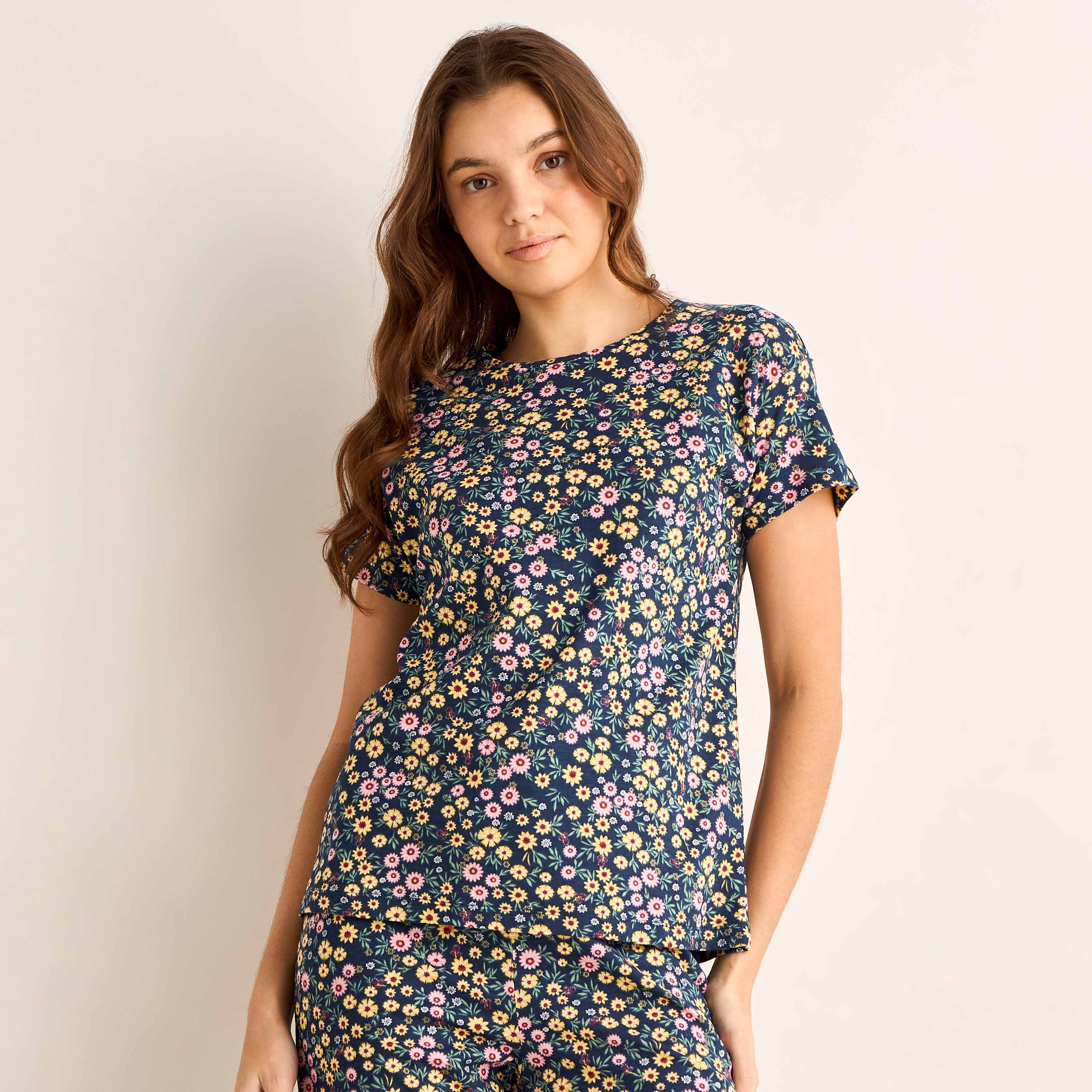 Pyjama Set Printed T-shirt & Pyjama-women-clothing-nightwear-pyjamas-longsets-image-2