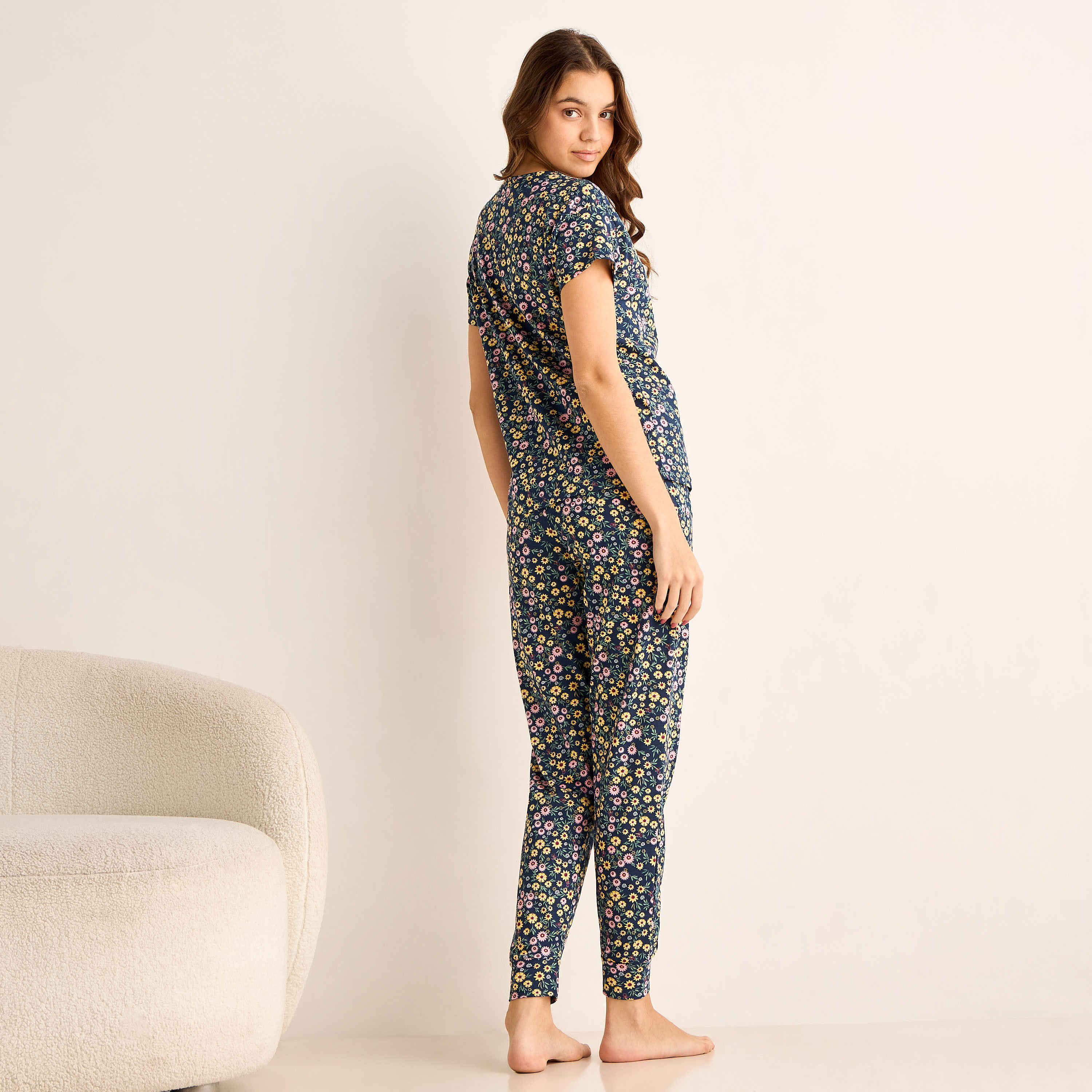 Pyjama Set Printed T-shirt & Pyjama-women-clothing-nightwear-pyjamas-longsets-image-4