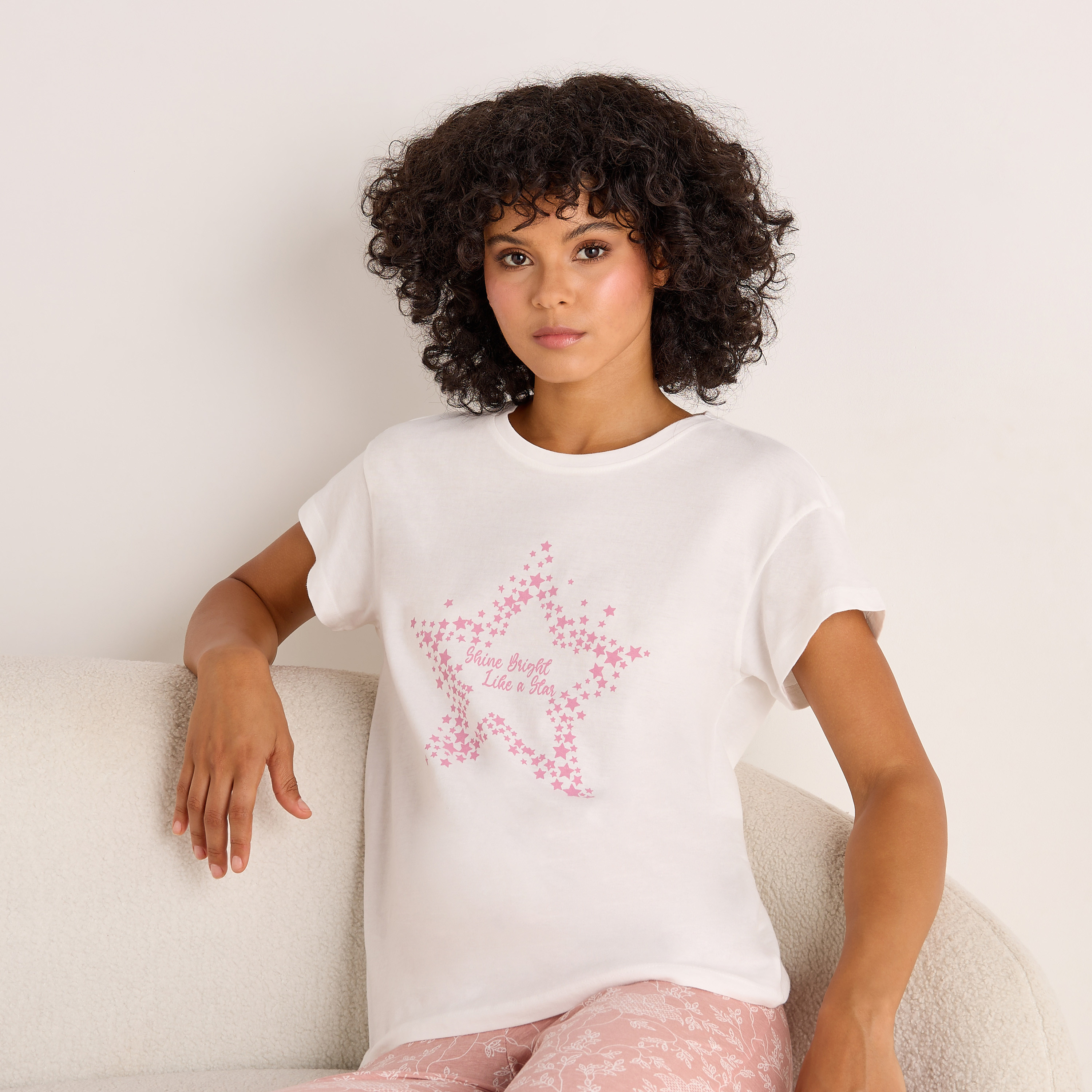 Pyjama Set Printed T-shirt & Pyjama-women-clothing-nightwear-pyjamas-longsets-image-2