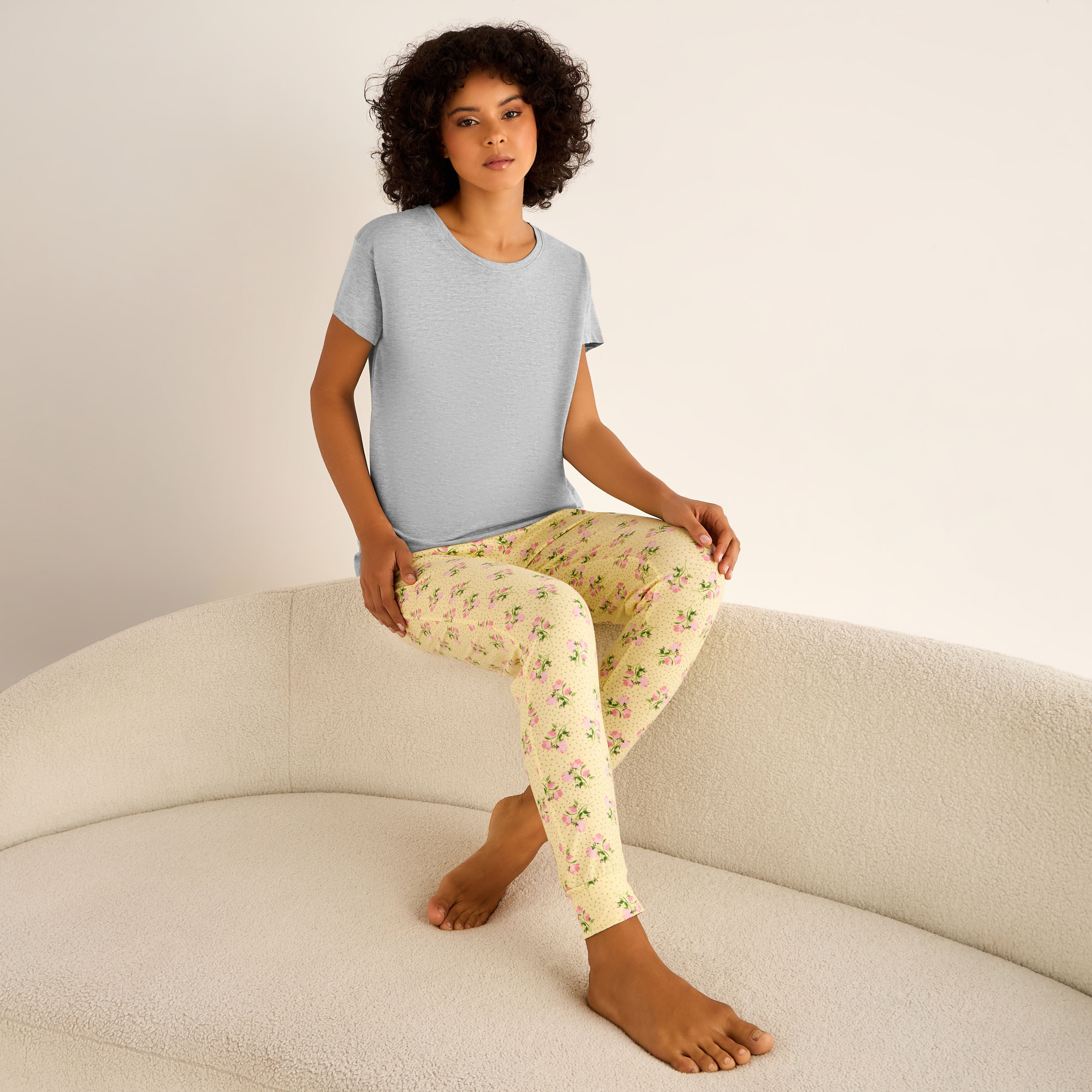 Pyjama Set Printed T-shirt & Pyjama-women-clothing-nightwear-pyjamas-longsets-image-1