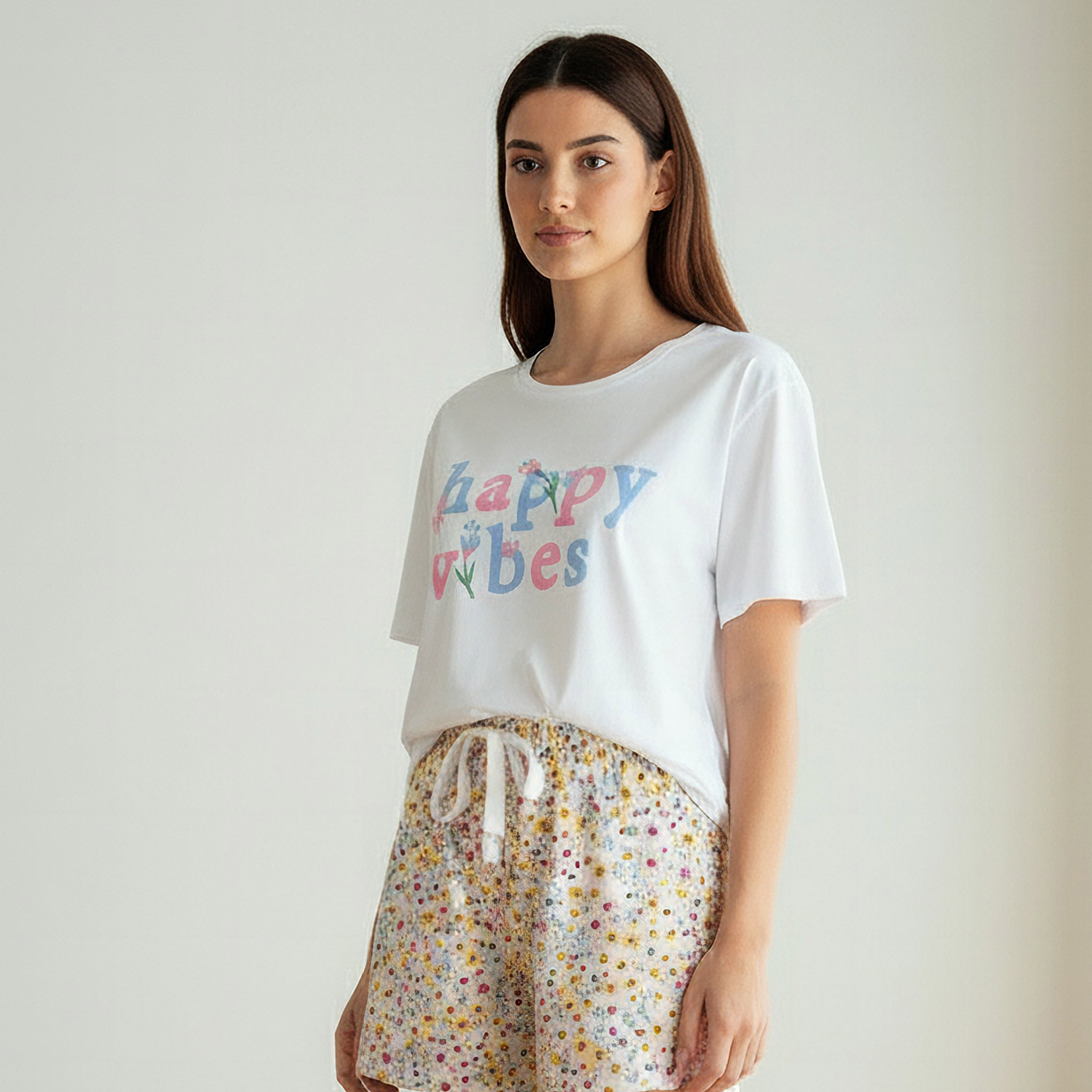 طقم بيجاما شورت بتيشيرت وشورت-women-clothing-nightwear-pyjamas-shortsets-image-5