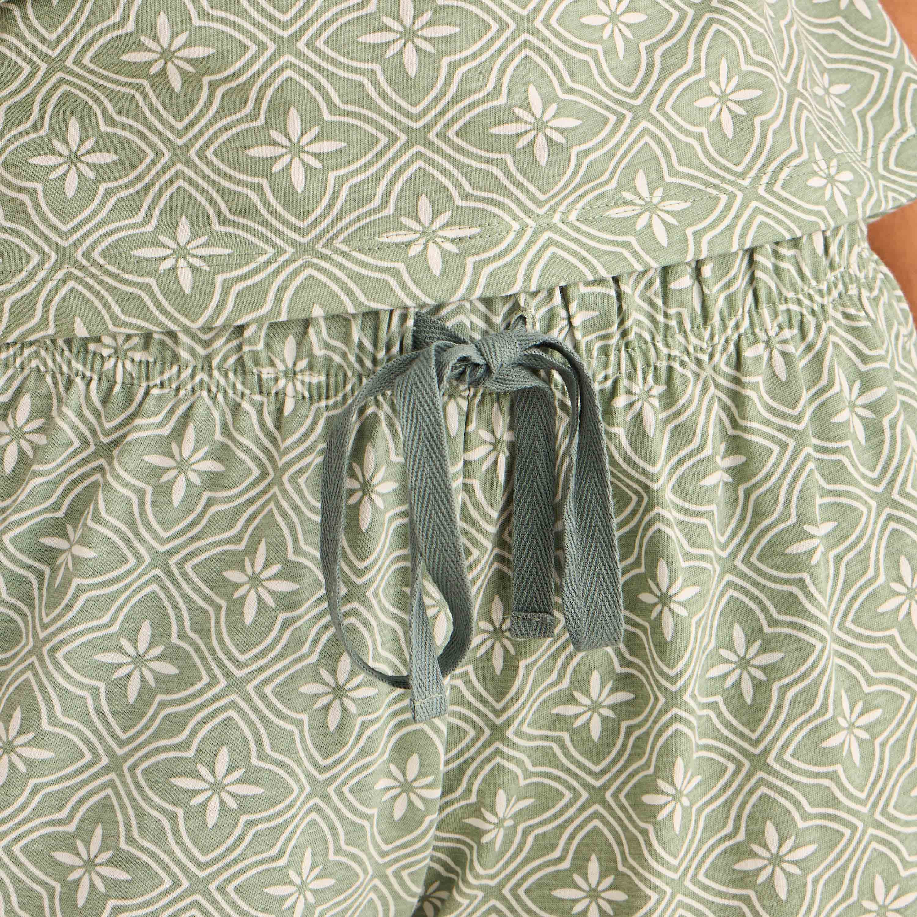 طقم بيجاما شورت تيشيرت مع شورت-women-clothing-nightwear-pyjamas-shortsets-image-2