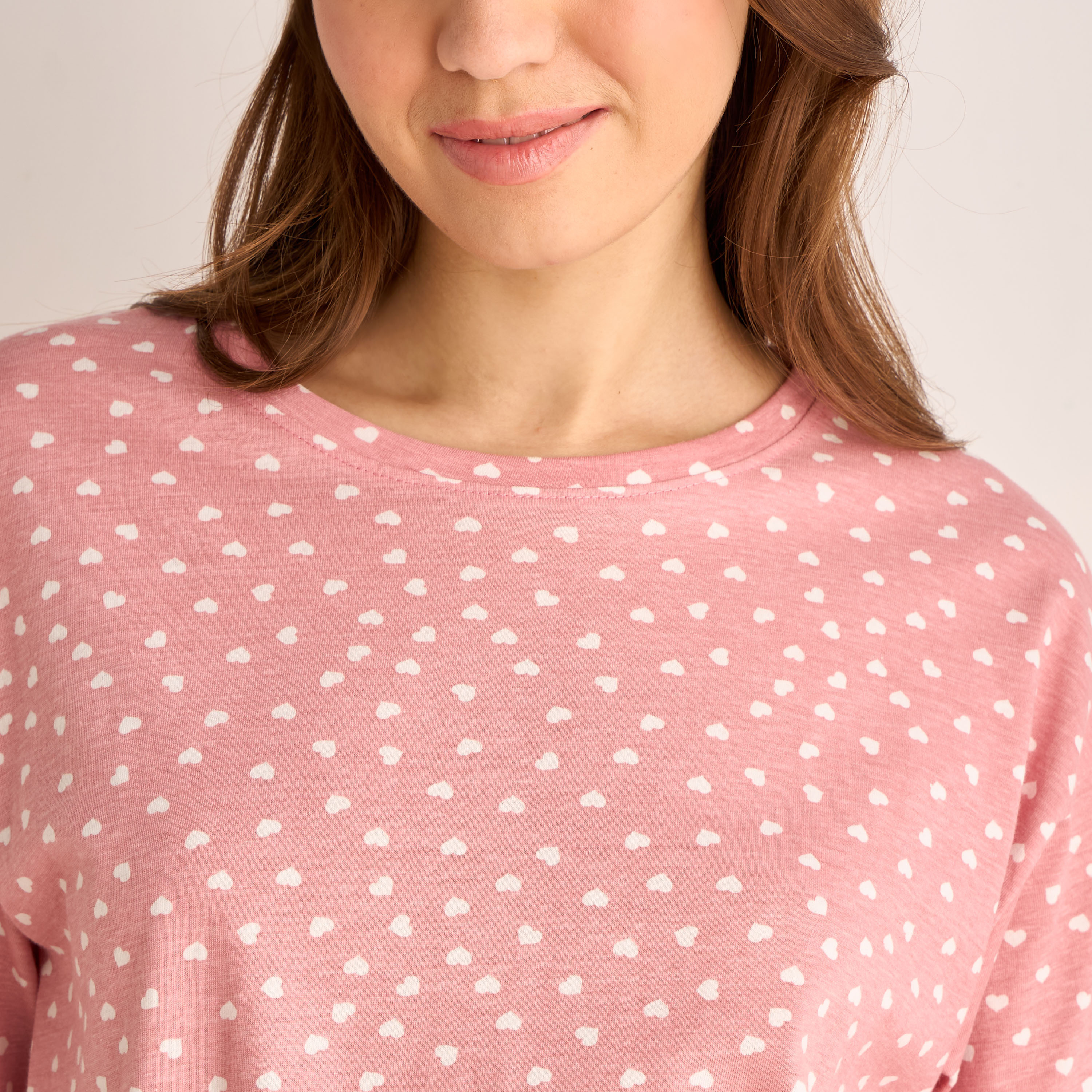 طقم بيجاما شورت تيشيرت مع شورت-women-clothing-nightwear-pyjamas-shortsets-image-2