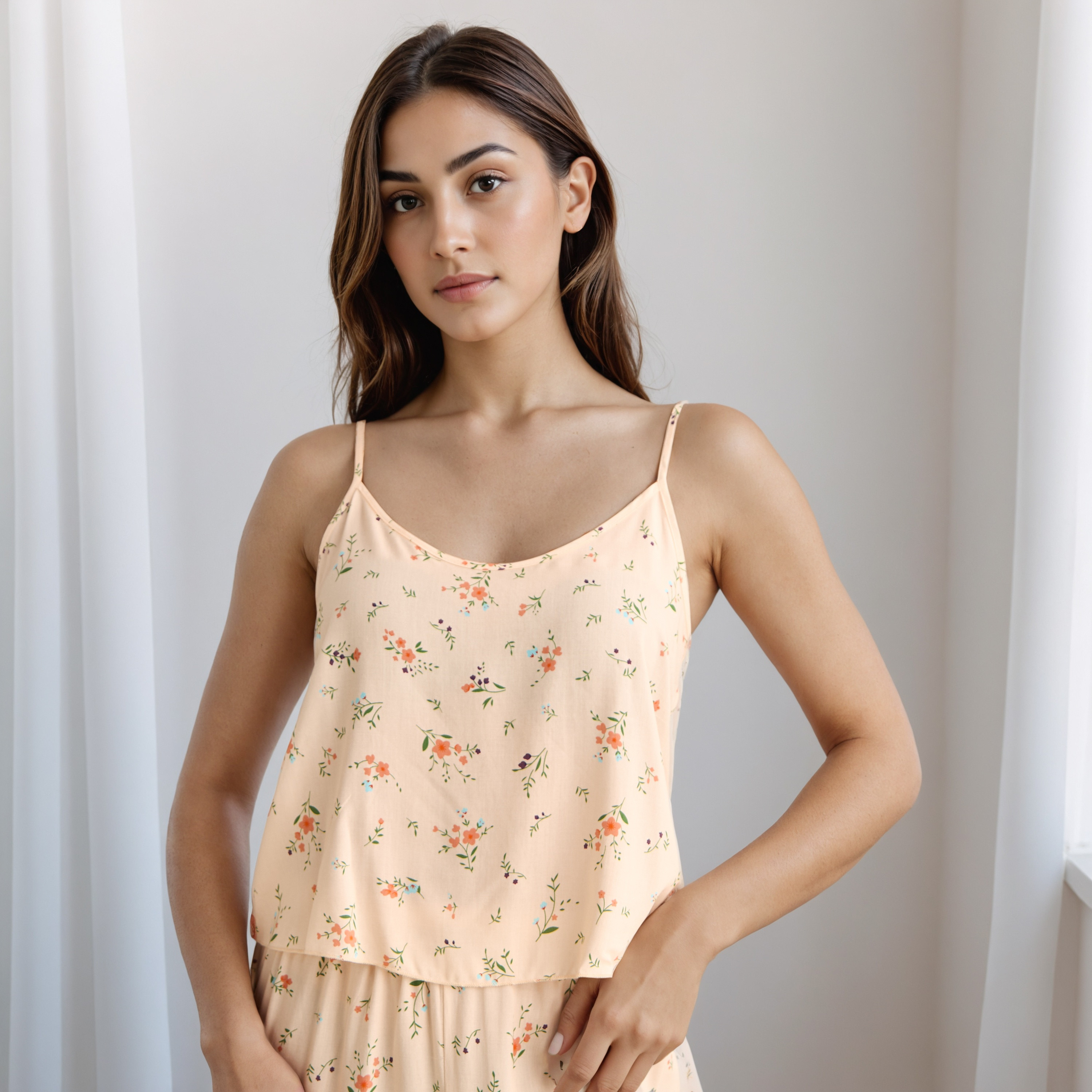 Pyjama Set with Robe Sleeveless Top & Pyjamas-women-clothing-nightwear-pyjamas-longsets-image-3