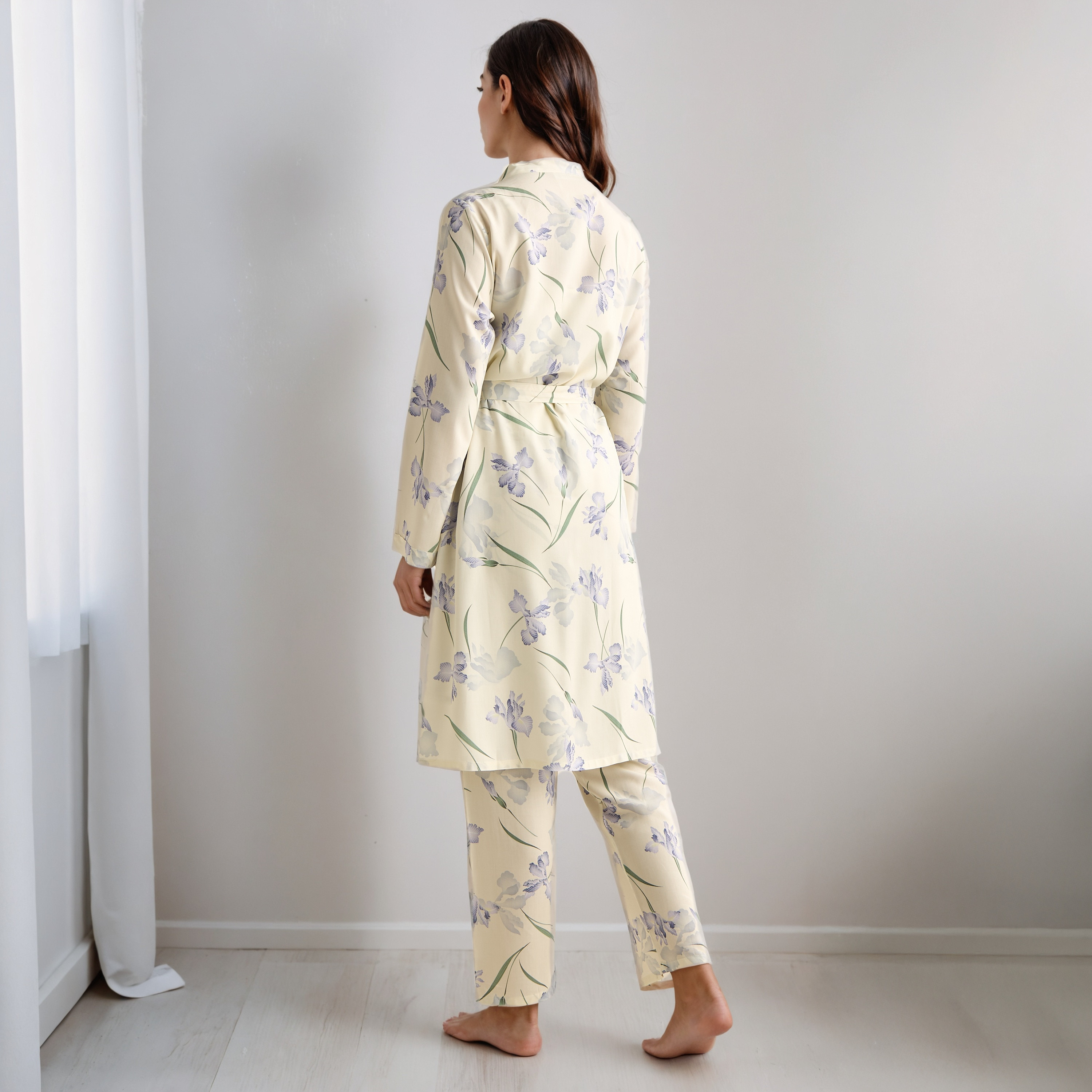 Pyjama Set with Robe Sleeveless Top & Pyjamas-women-clothing-nightwear-pyjamas-longsets-image-3